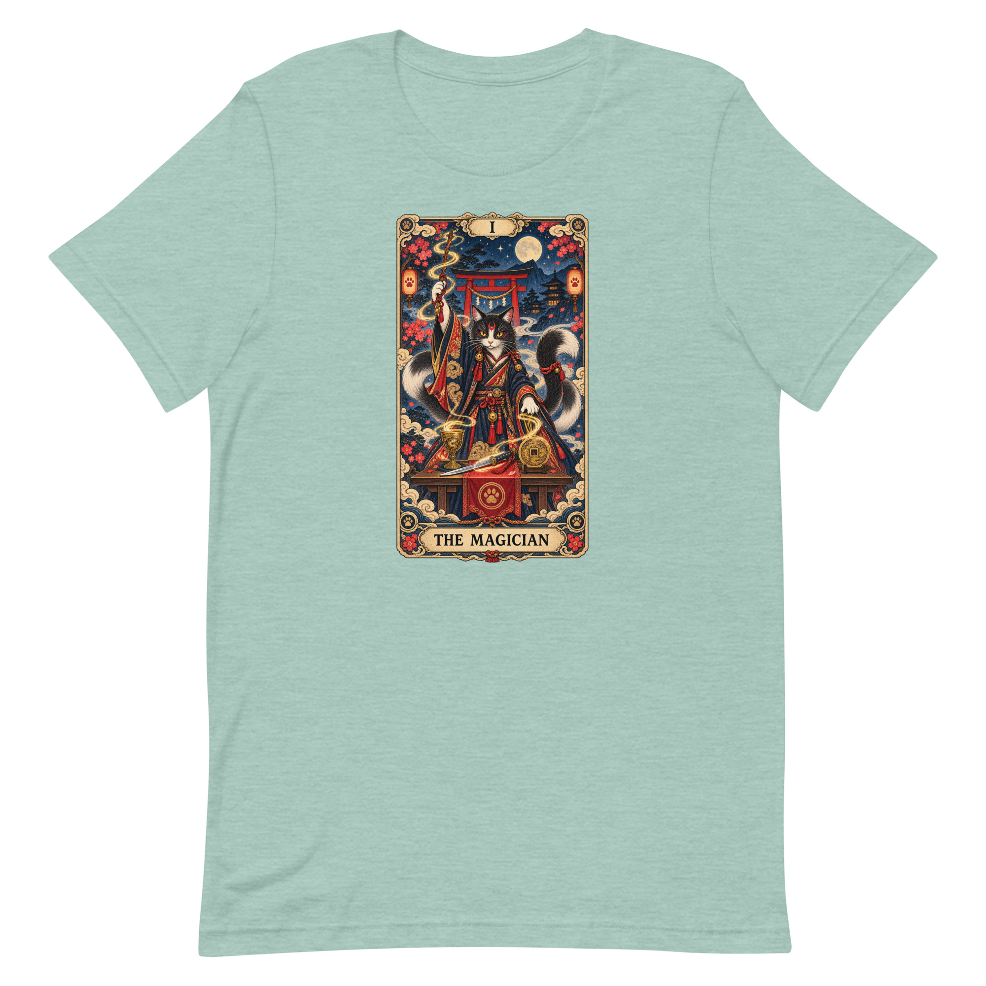The Magician Bakeneko Cat Tarot Japanese Yokai Art, Japanese Art Tee, Mythology Gift - Image 29