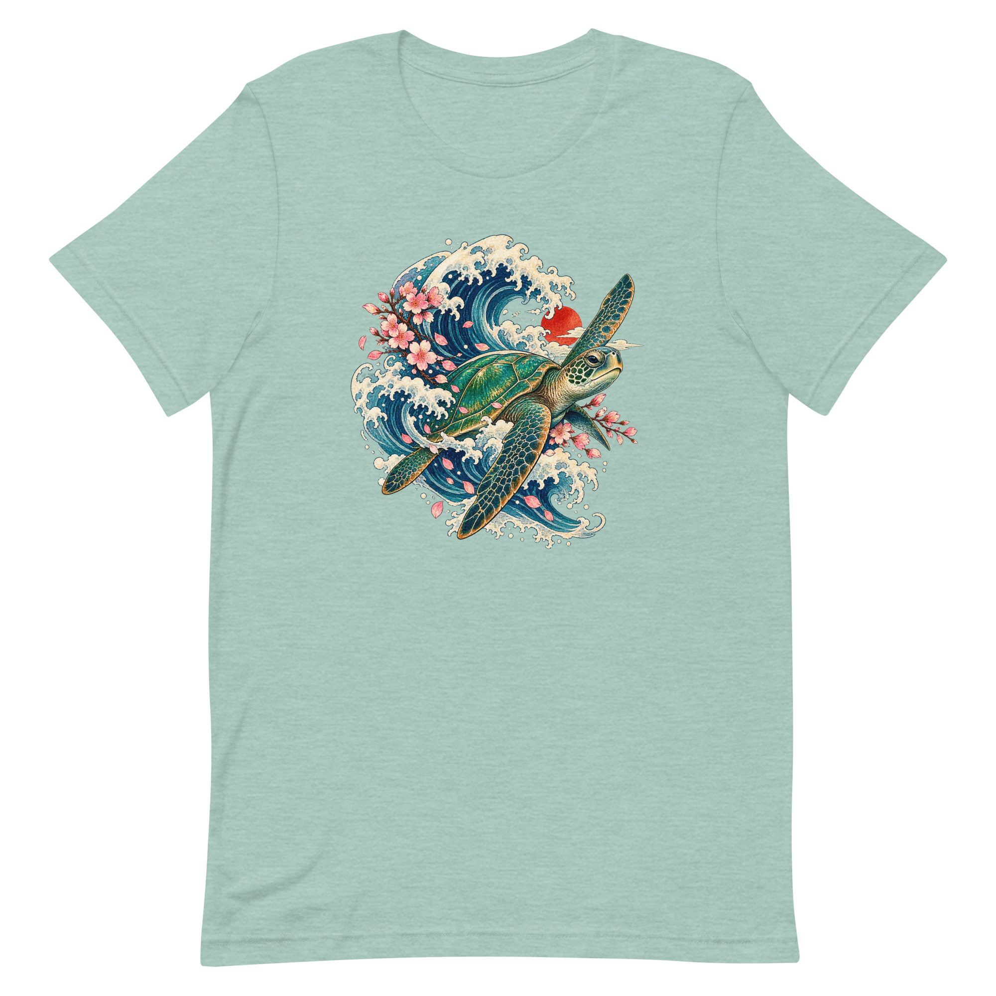 Sea Turtle Great Wave Sakura Japanese Art, Japanese Art Tee, Mythology Gift - Image 31