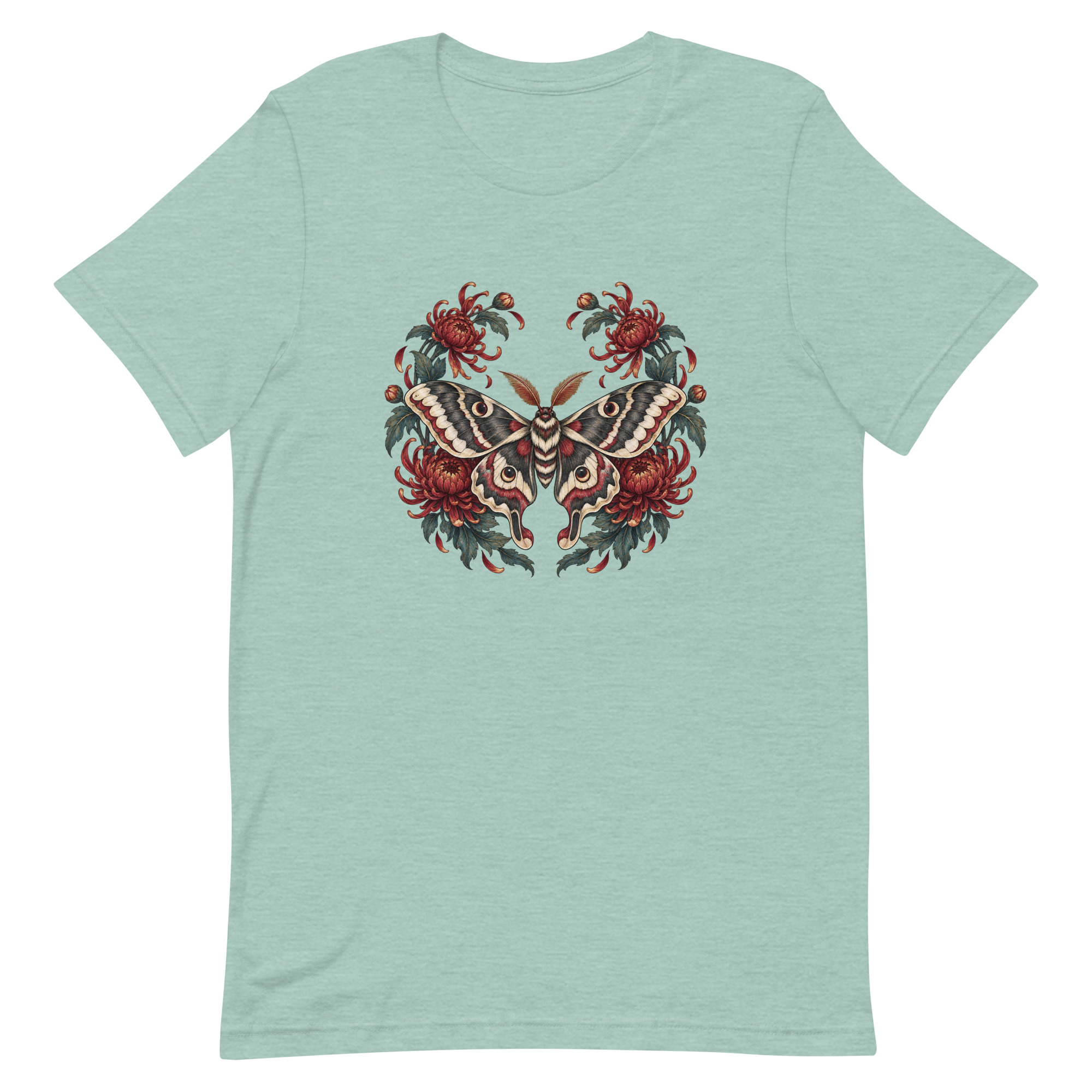 Japanese Moth Chrysanthemum Enso Ink Art, Japanese Art Tee, Mythology Gift - Image 31