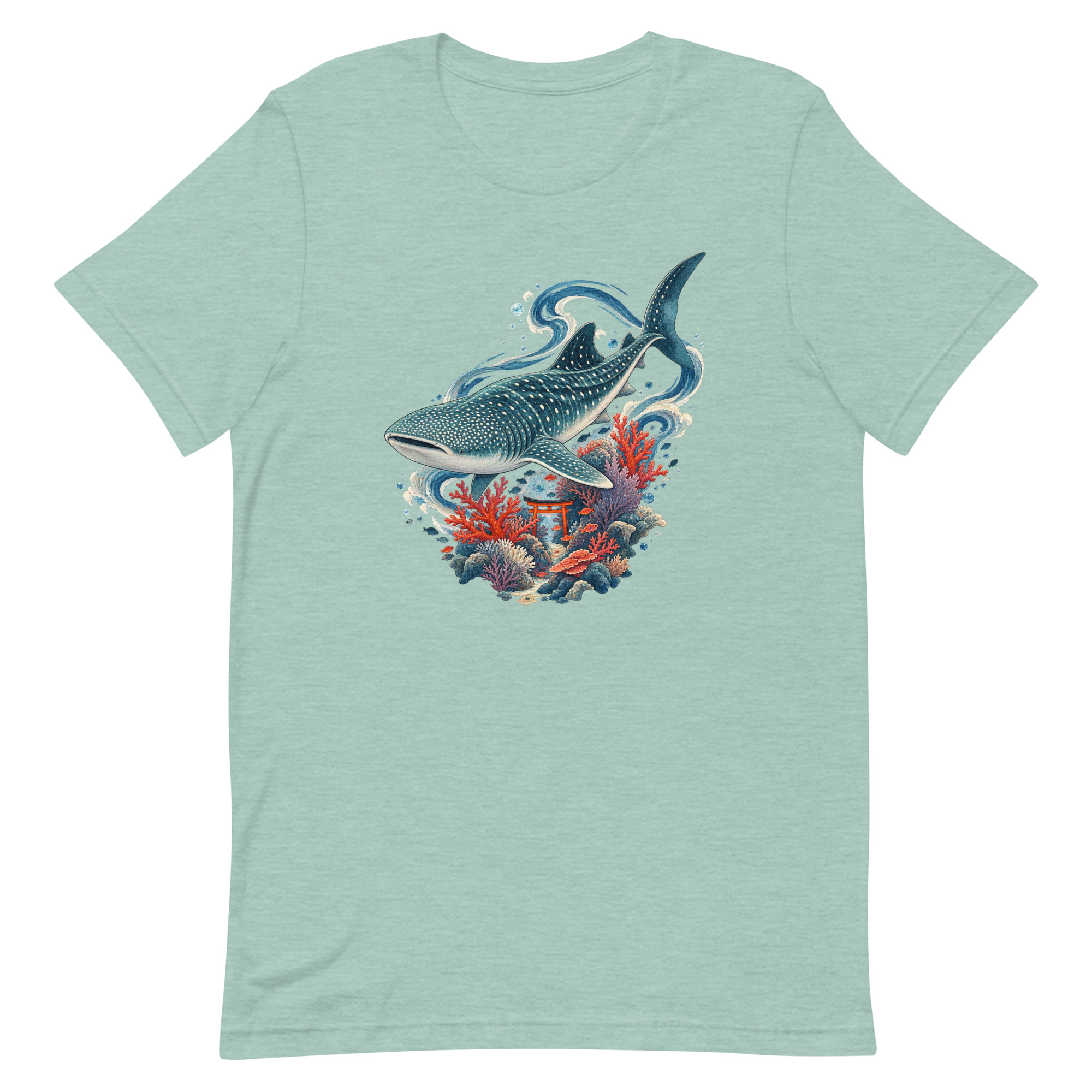 Whale Shark Torii Coral Garden Japanese Art, Japanese Art Tee, Mythology Gift - Image 31