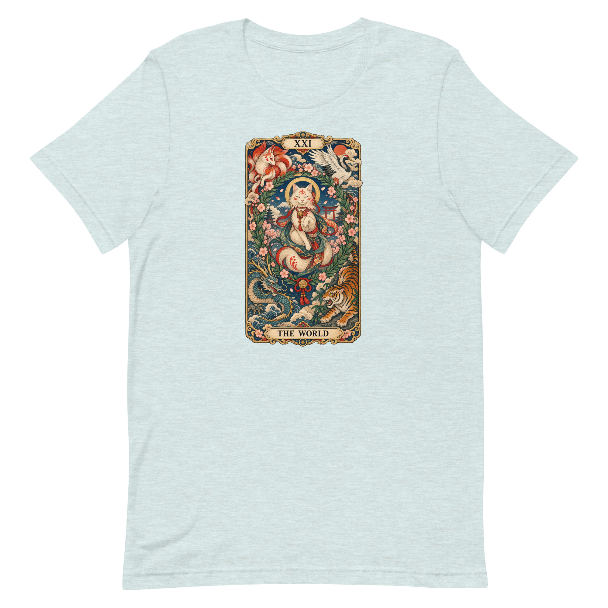 The World Shrine Cat Tarot Japanese Art T-Shirt - Image 30