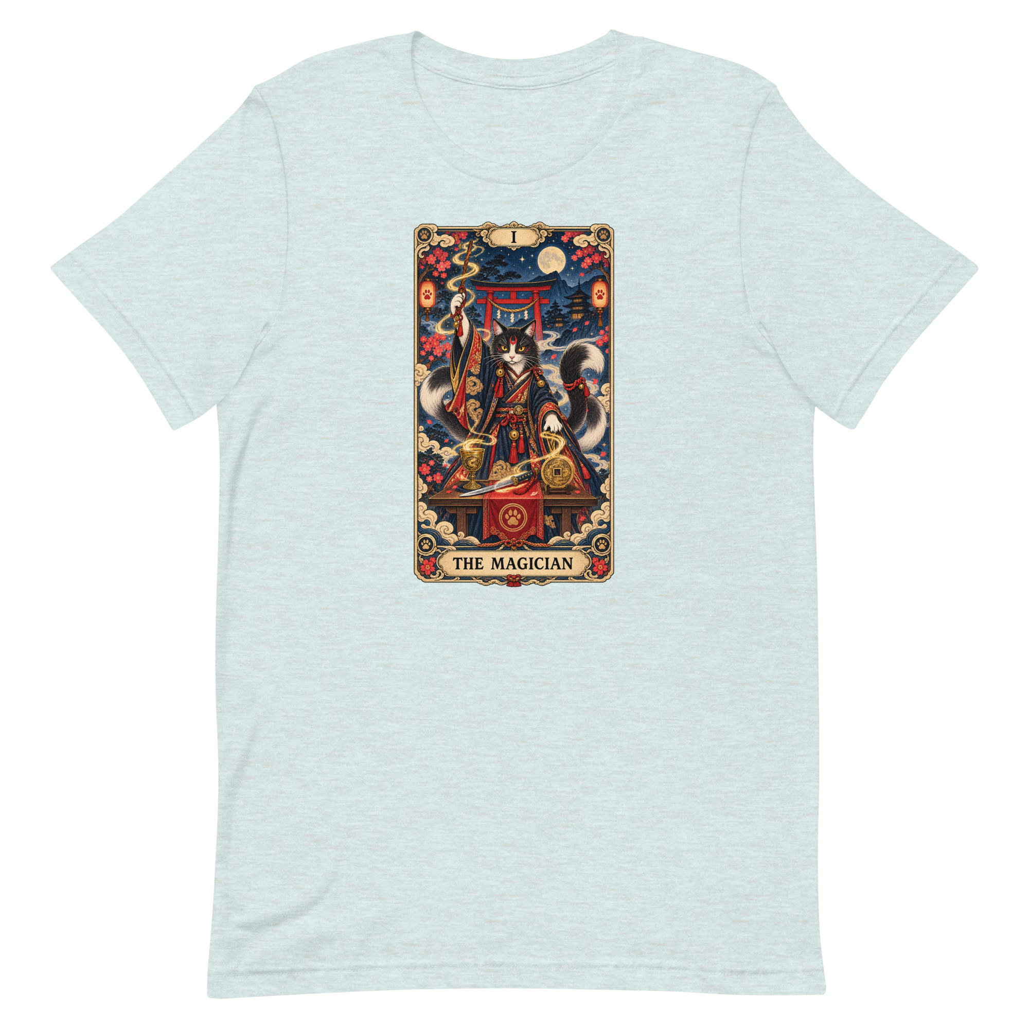 The Magician Bakeneko Cat Tarot Japanese Yokai Art, Japanese Art Tee, Mythology Gift - Image 30