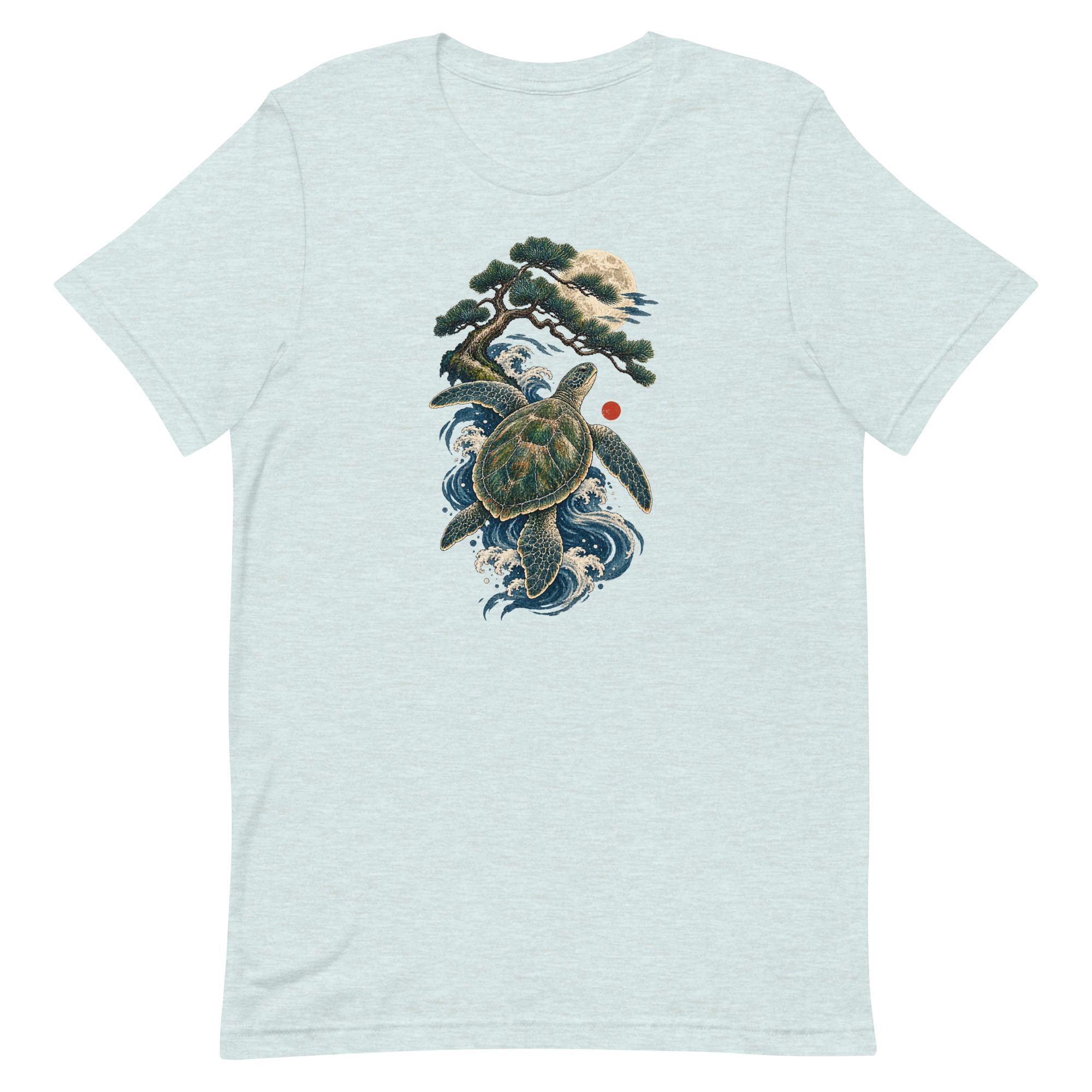Ancient Sea Turtle Pine Moon Japanese Art, Japanese Art Tee, Mythology Gift - Image 30