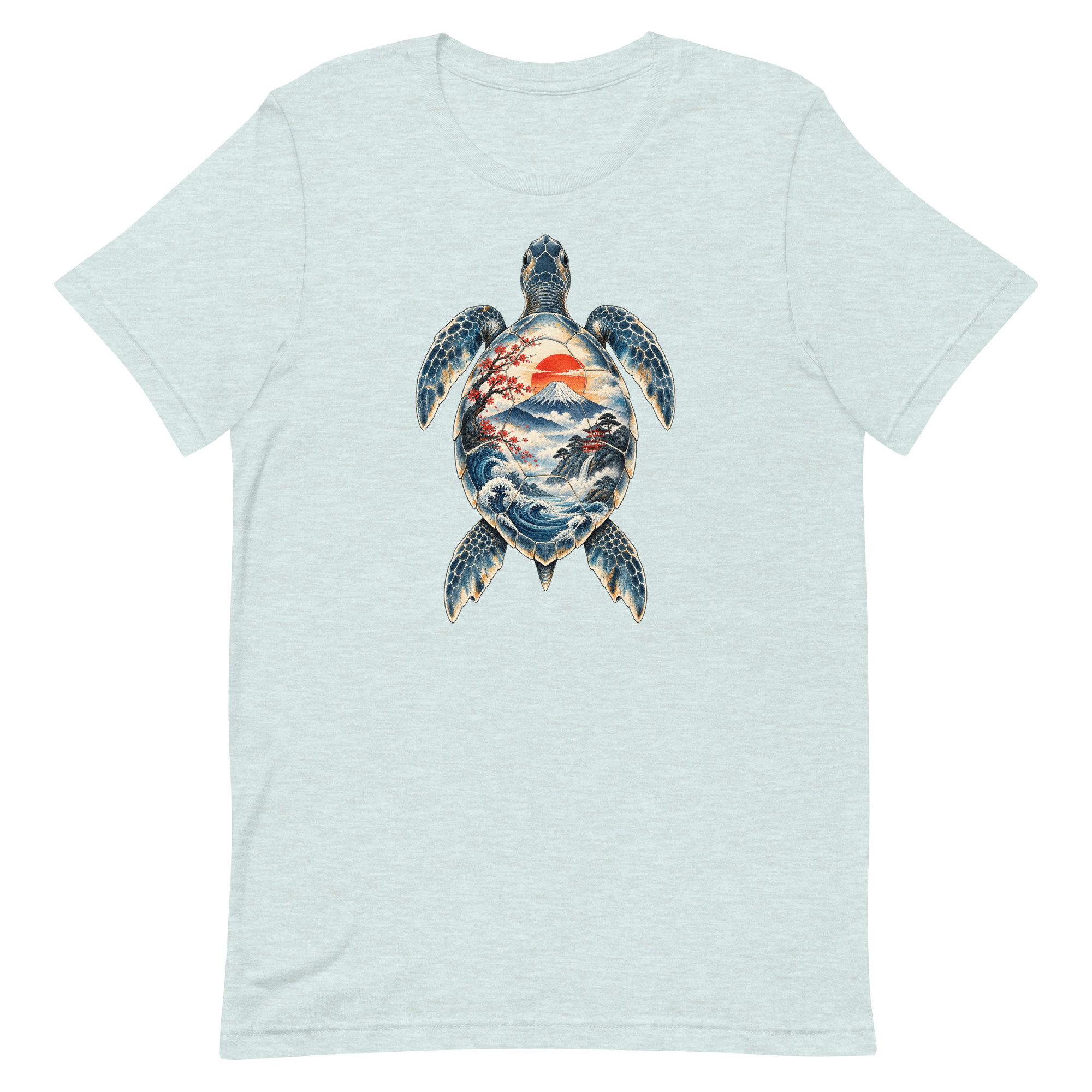 Sea Turtle Mount Fuji Sunrise Japanese Art, Japanese Art Tee, Mythology Gift - Image 32