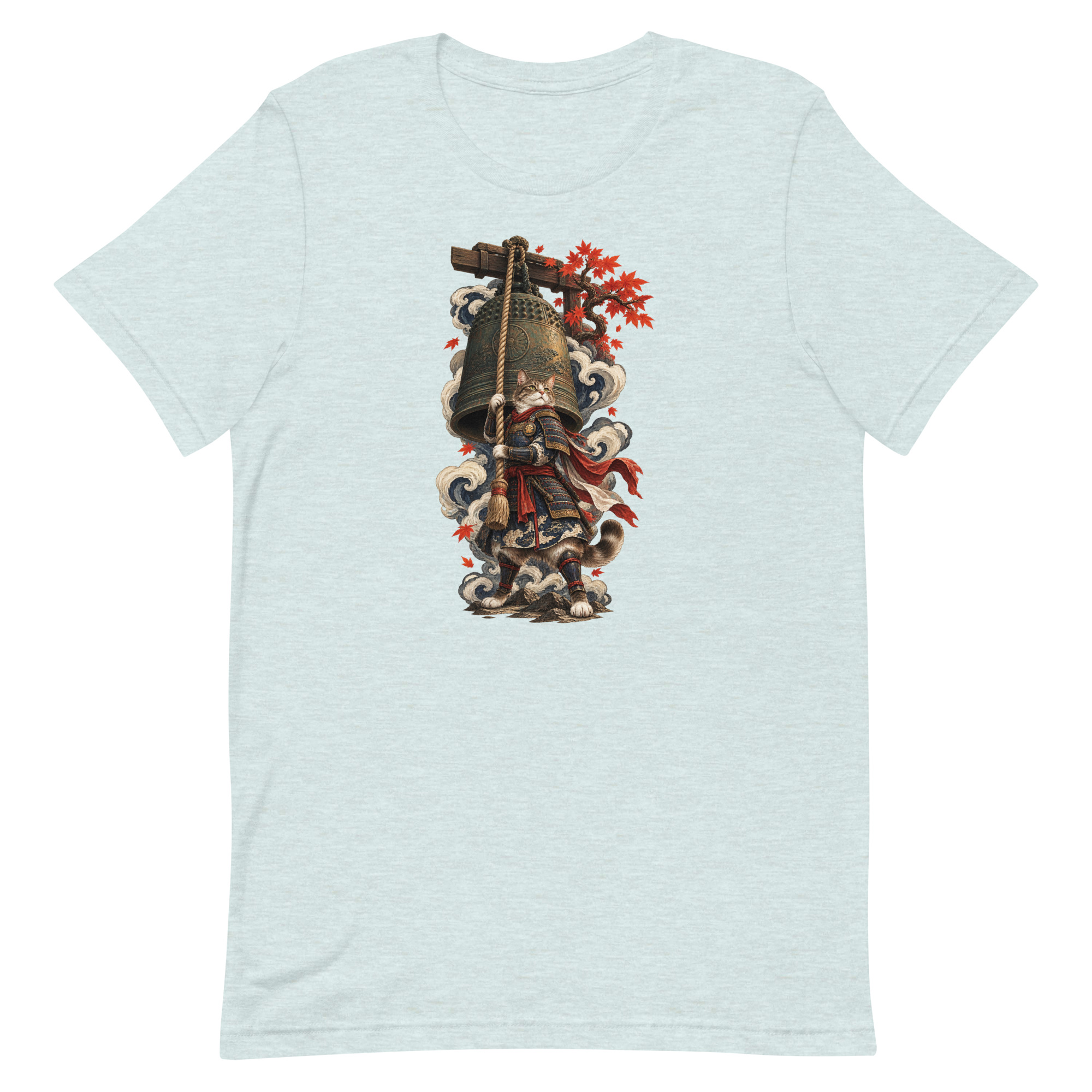 Samurai Cat Temple Bell Guardian Japanese Art, Japanese Art Tee, Mythology Gift - Image 32