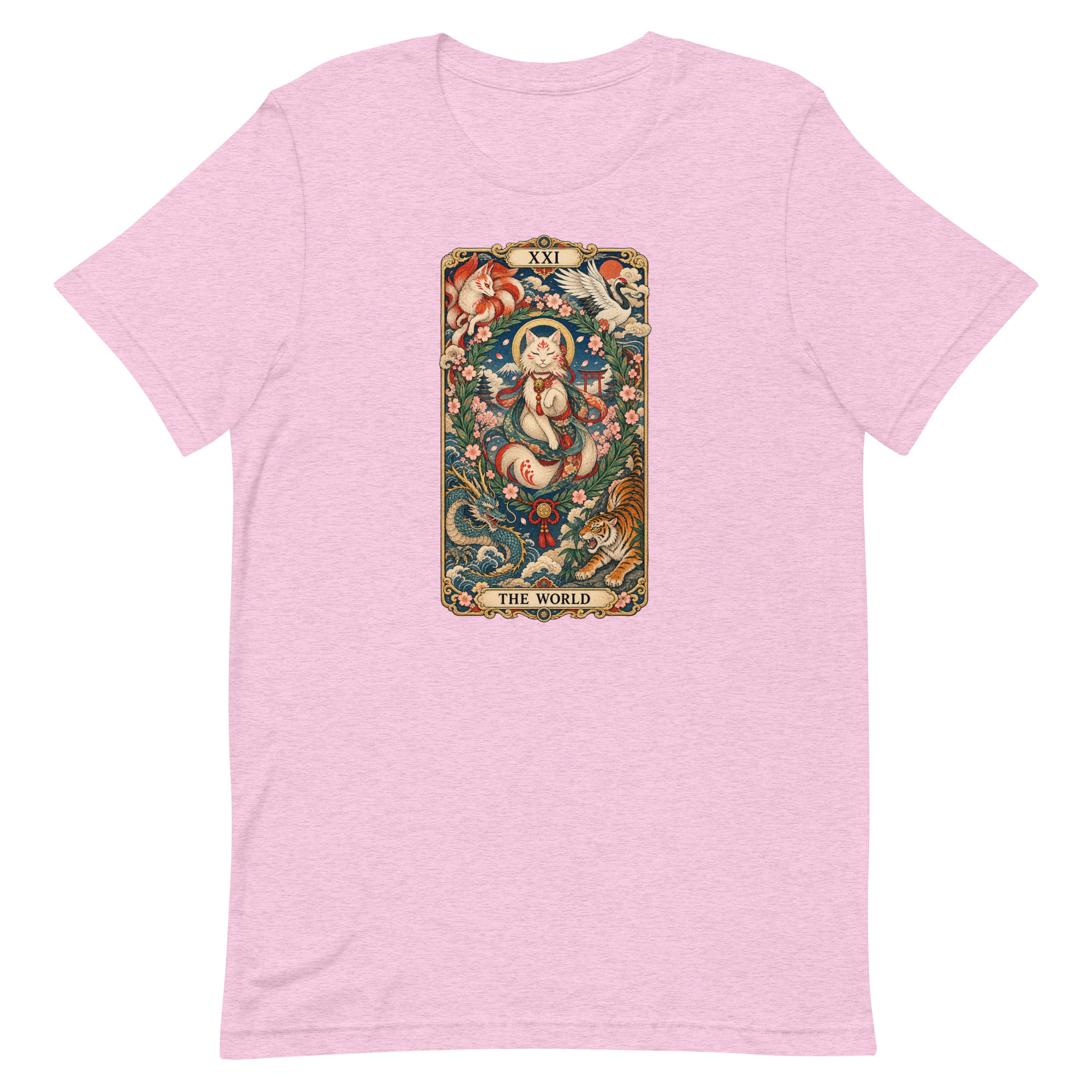 The World Shrine Cat Tarot Japanese Art T-Shirt - Image 31