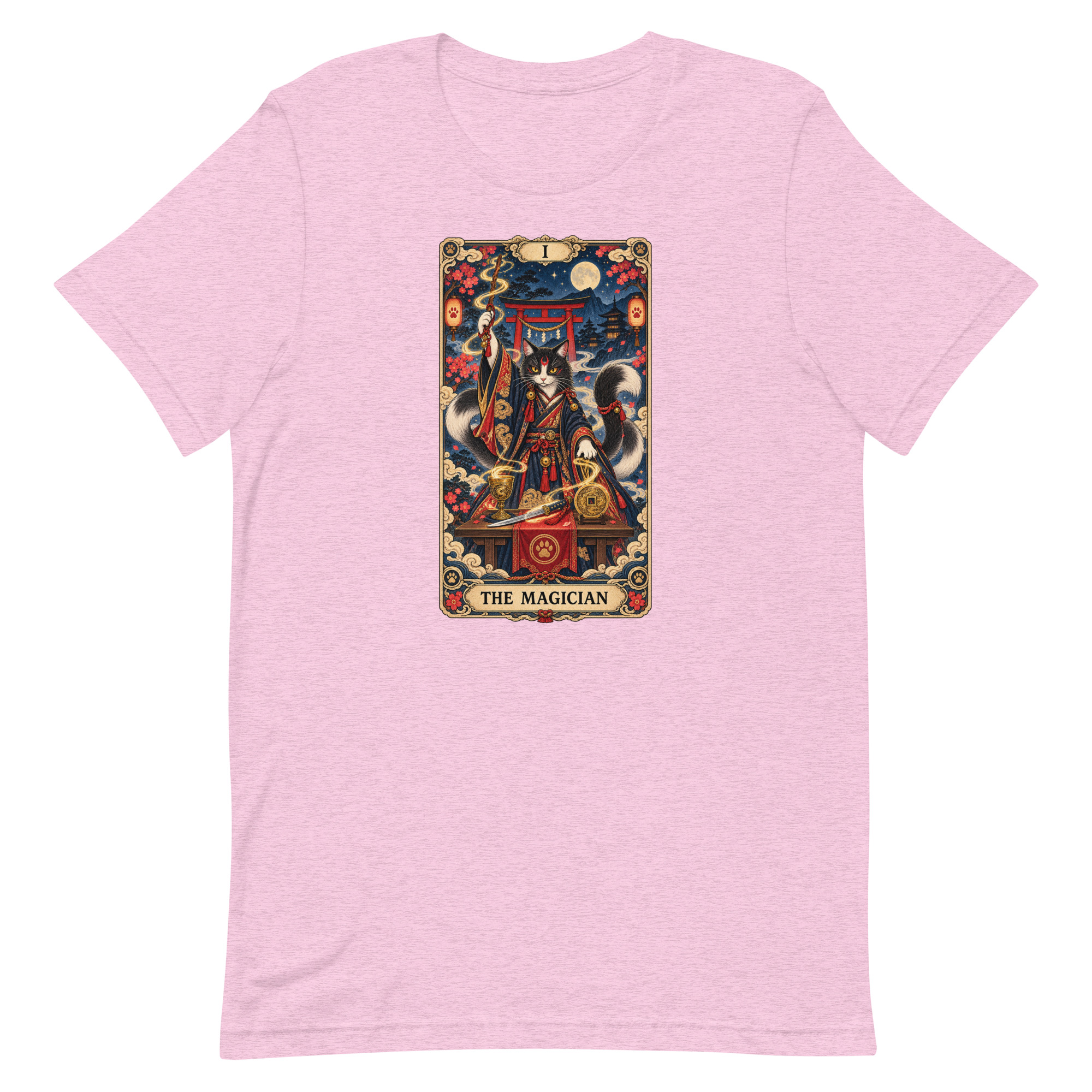 The Magician Bakeneko Cat Tarot Japanese Yokai Art, Japanese Art Tee, Mythology Gift - Image 31