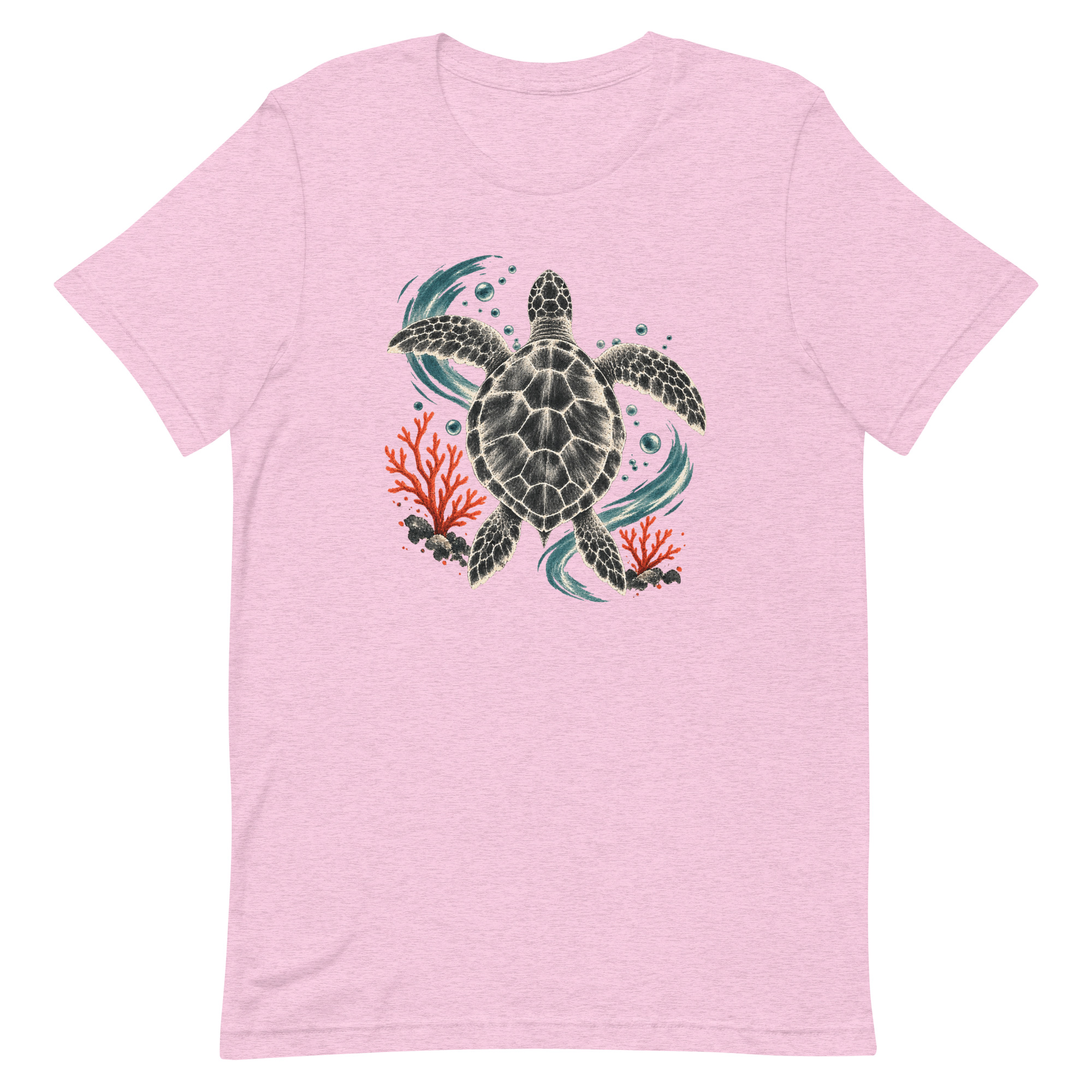 Gyotaku Sea Turtle Coral Japanese Print Art, Japanese Art Tee, Mythology Gift - Image 33