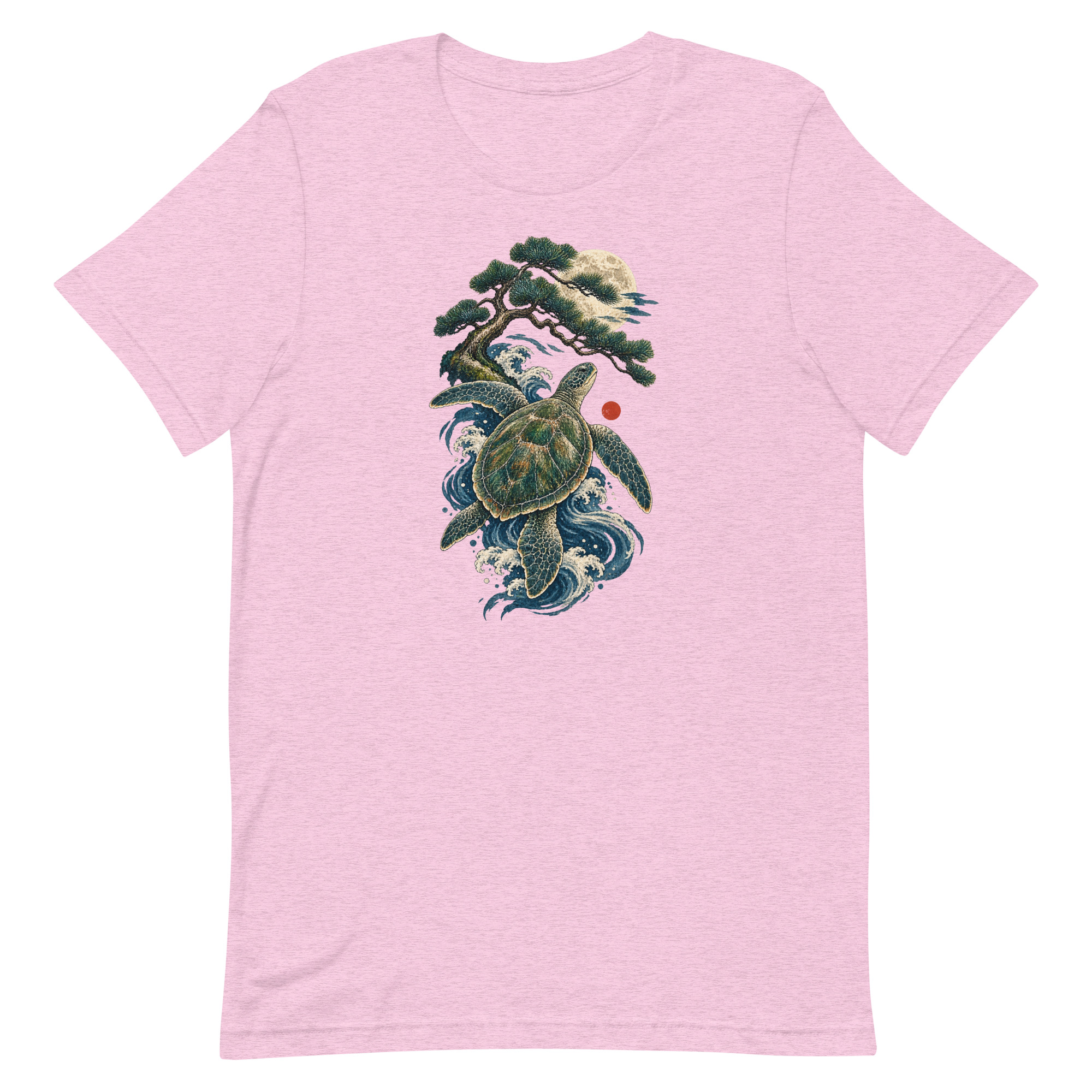Ancient Sea Turtle Pine Moon Japanese Art, Japanese Art Tee, Mythology Gift - Image 31