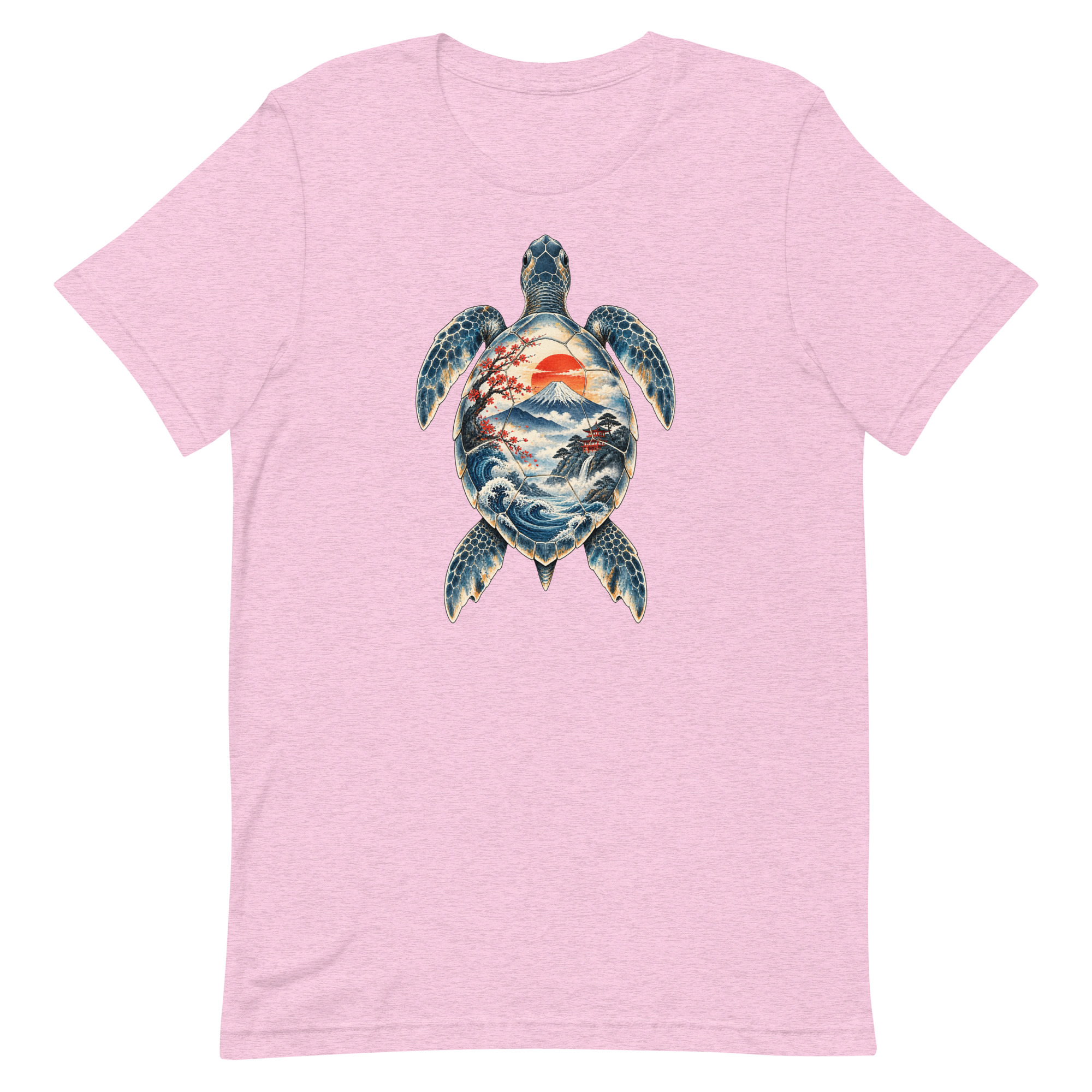 Sea Turtle Mount Fuji Sunrise Japanese Art, Japanese Art Tee, Mythology Gift - Image 33