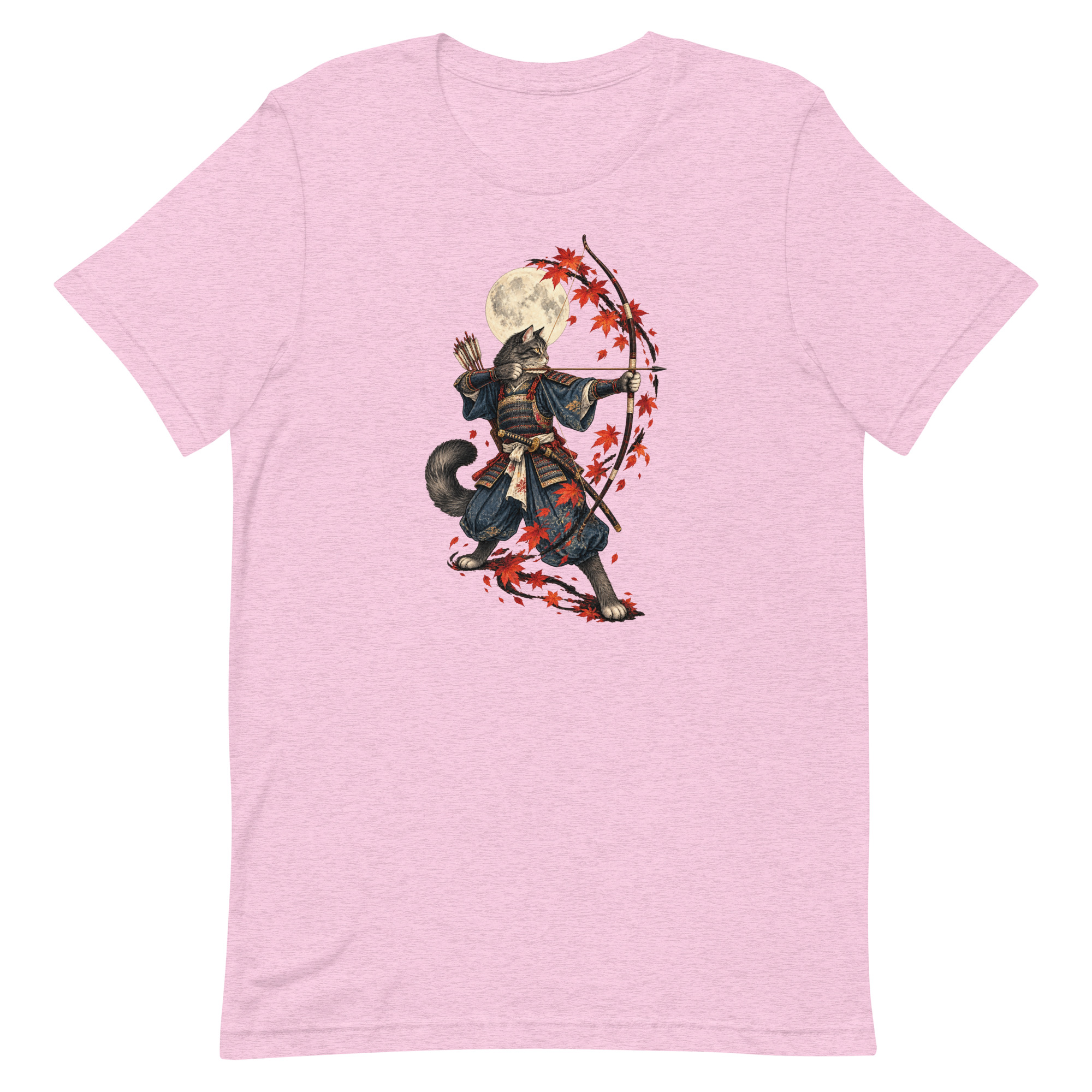 Samurai Cat Archer Maple Moon Japanese Art, Japanese Art Tee, Mythology Gift - Image 33