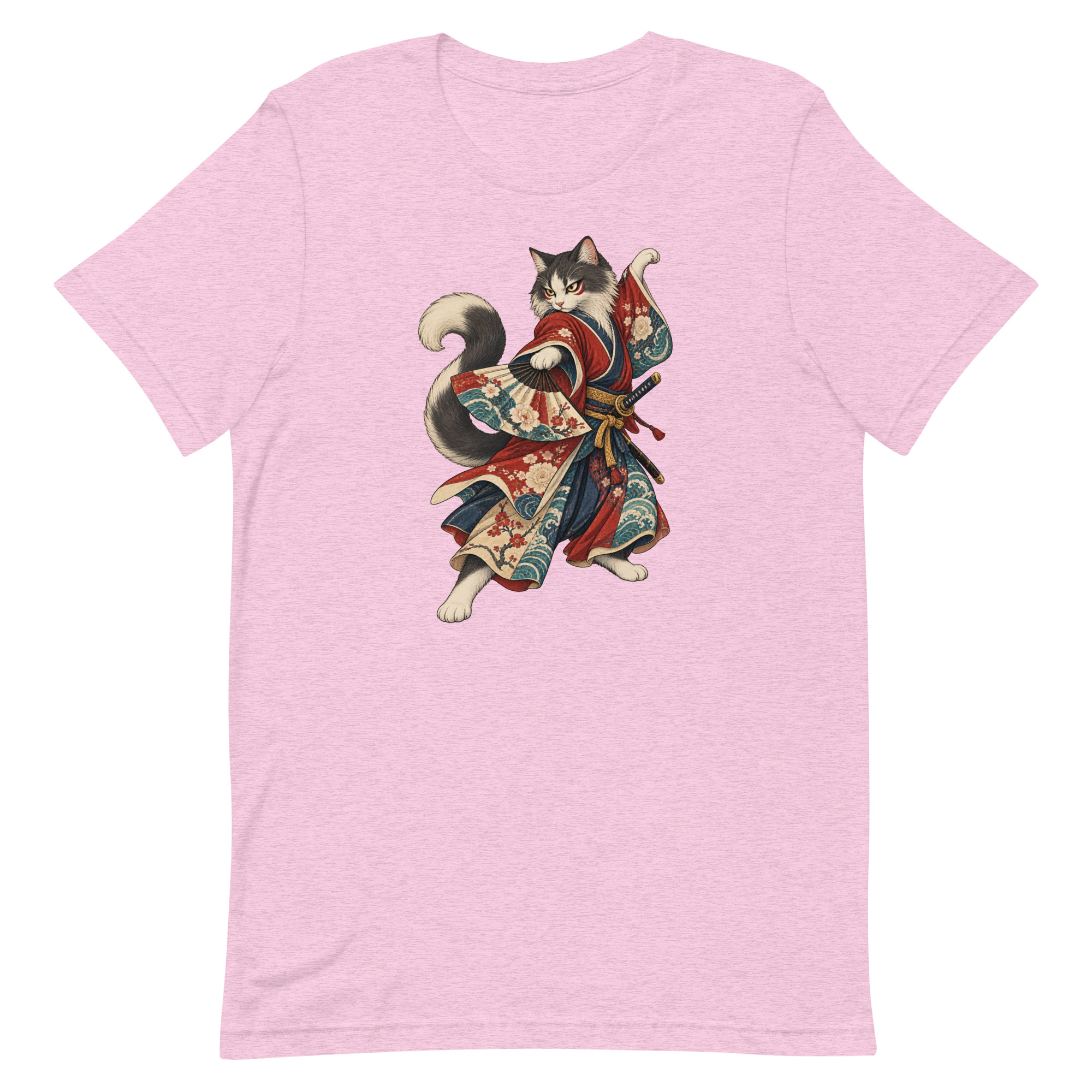 Samurai Cat Kabuki Fan Japanese Warrior Art, Japanese Art Tee, Mythology Gift - Image 33