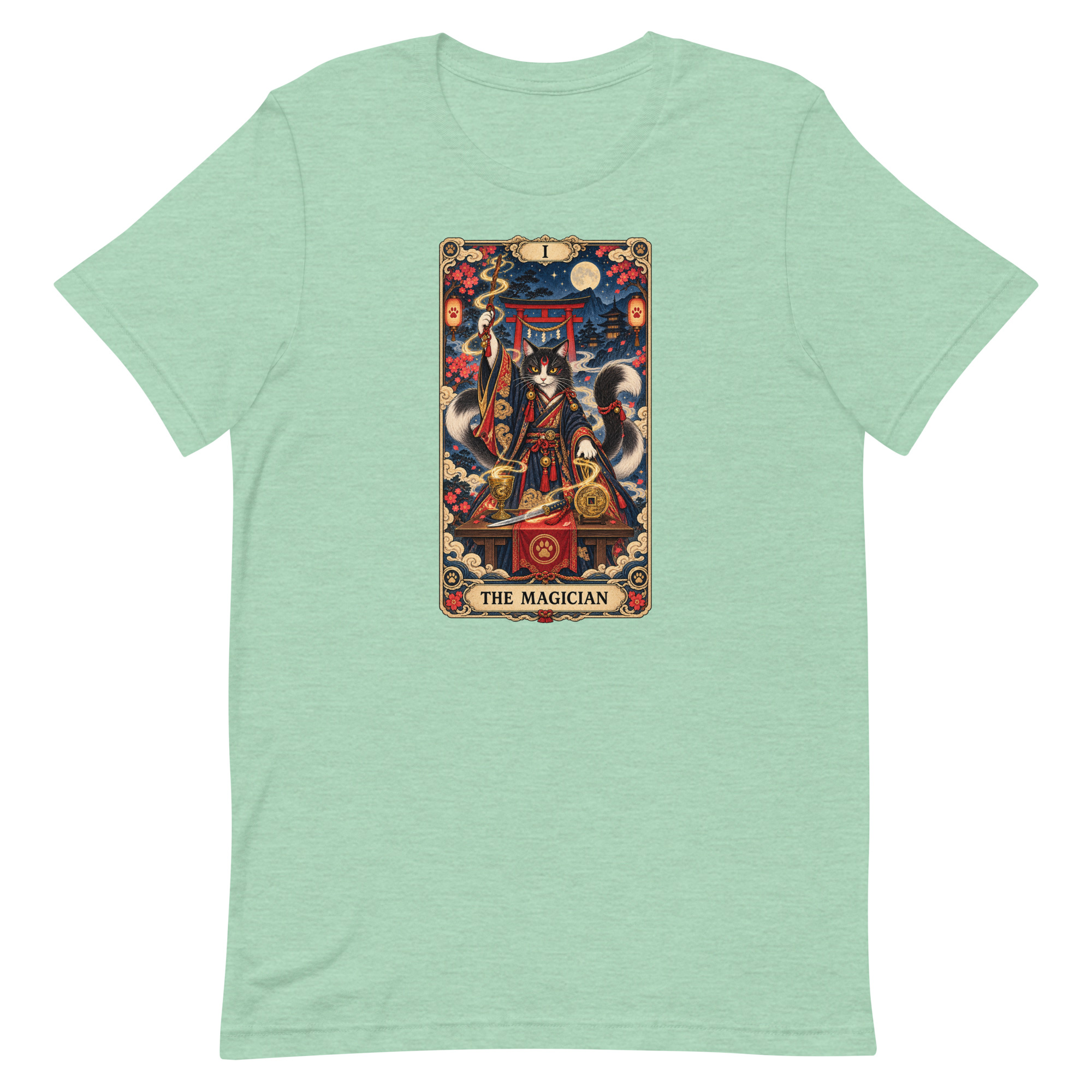 The Magician Bakeneko Cat Tarot Japanese Yokai Art, Japanese Art Tee, Mythology Gift - Image 32