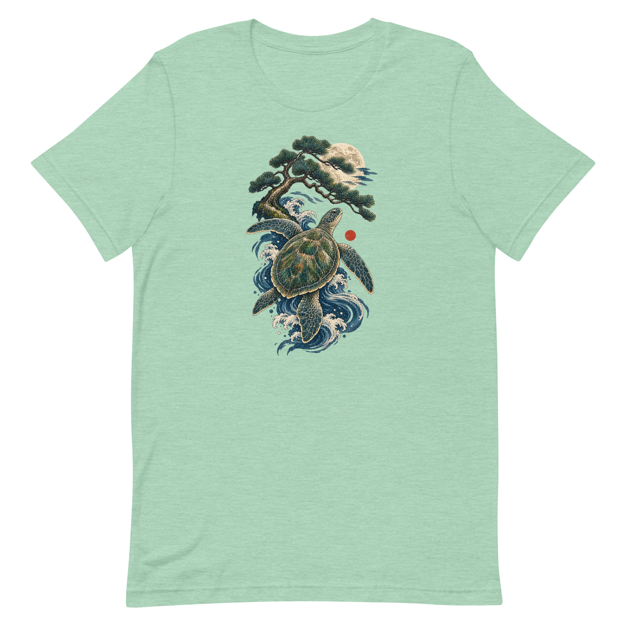 Ancient Sea Turtle Pine Moon Japanese Art, Japanese Art Tee, Mythology Gift - Image 32