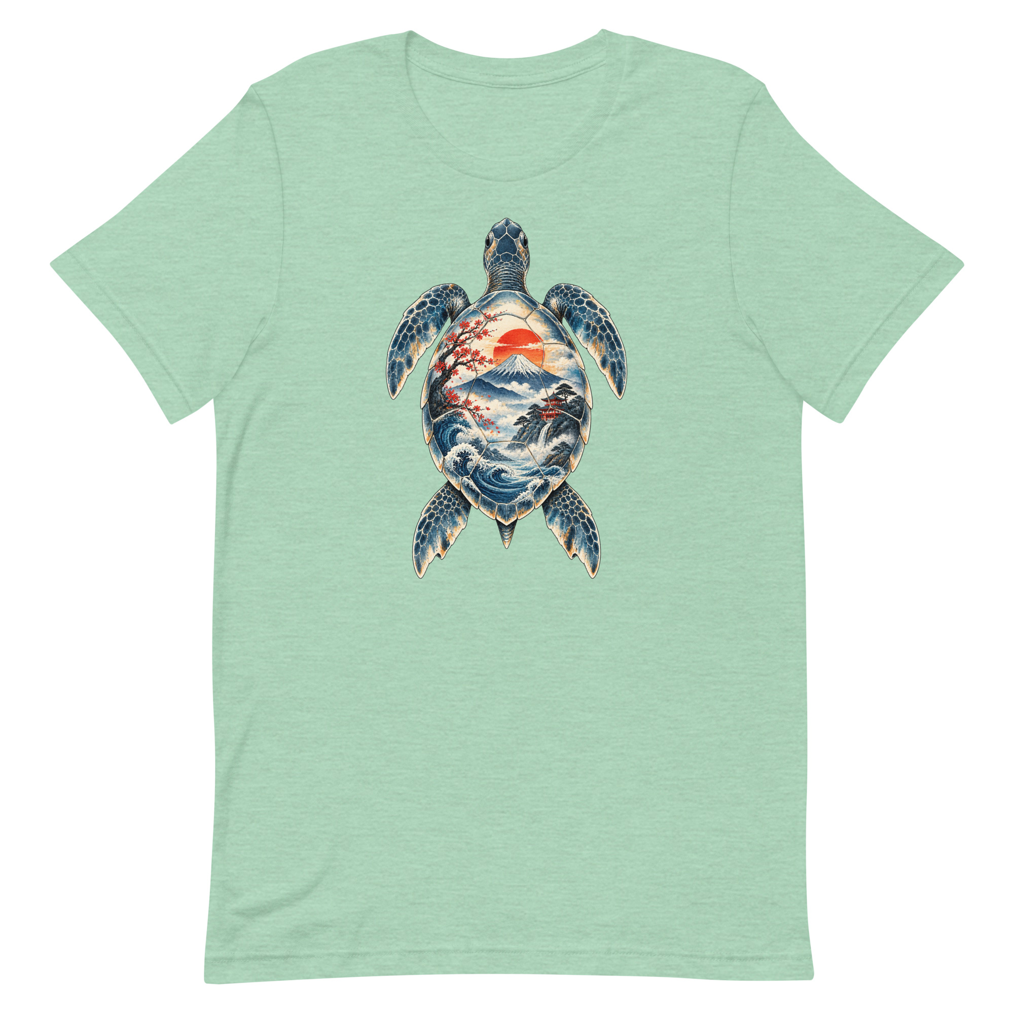 Sea Turtle Mount Fuji Sunrise Japanese Art, Japanese Art Tee, Mythology Gift - Image 34