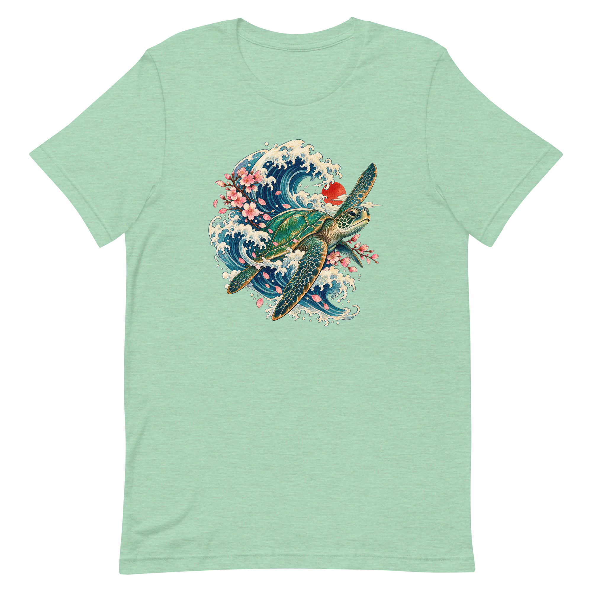 Sea Turtle Great Wave Sakura Japanese Art, Japanese Art Tee, Mythology Gift - Image 34