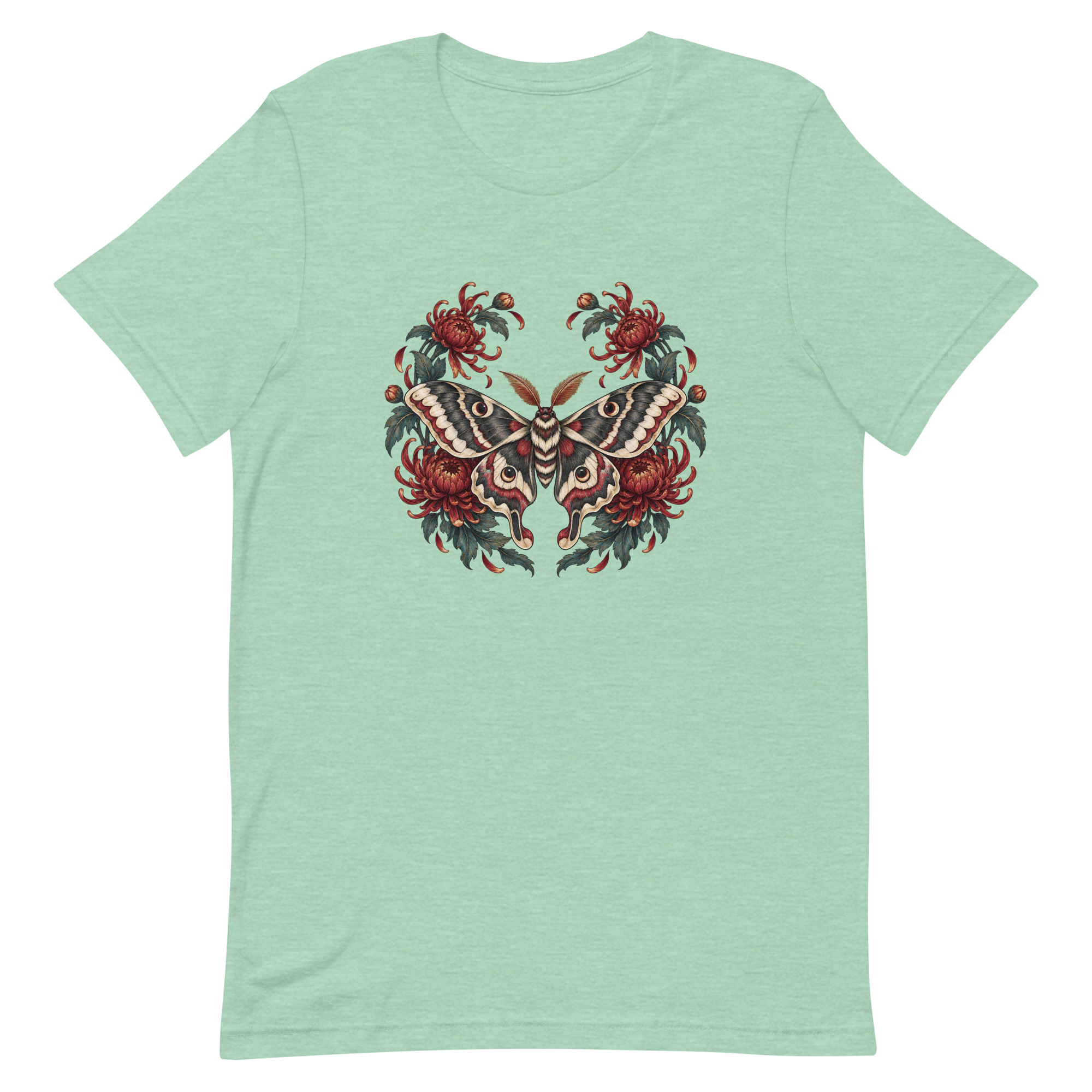 Japanese Moth Chrysanthemum Enso Ink Art, Japanese Art Tee, Mythology Gift - Image 34