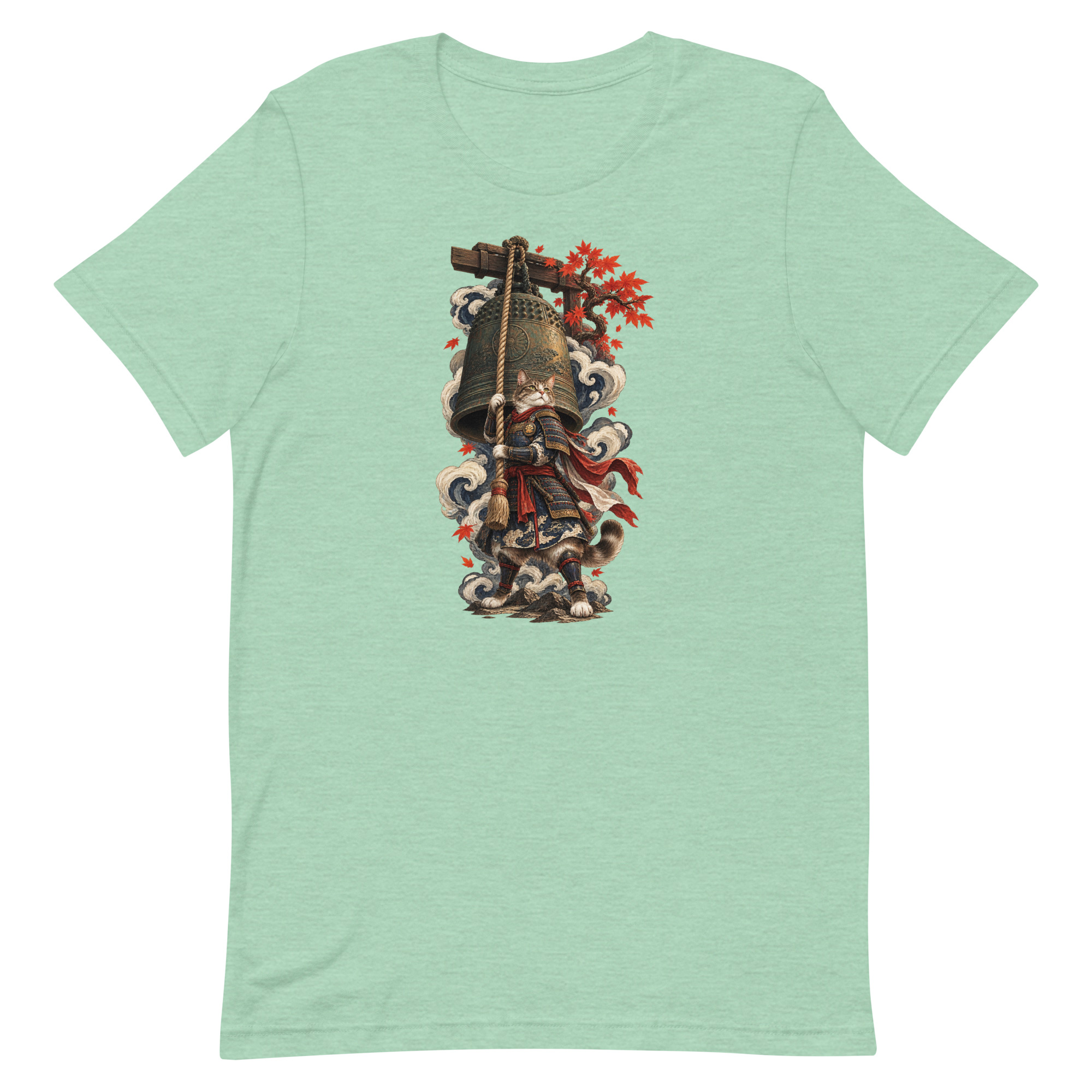 Samurai Cat Temple Bell Guardian Japanese Art, Japanese Art Tee, Mythology Gift - Image 34
