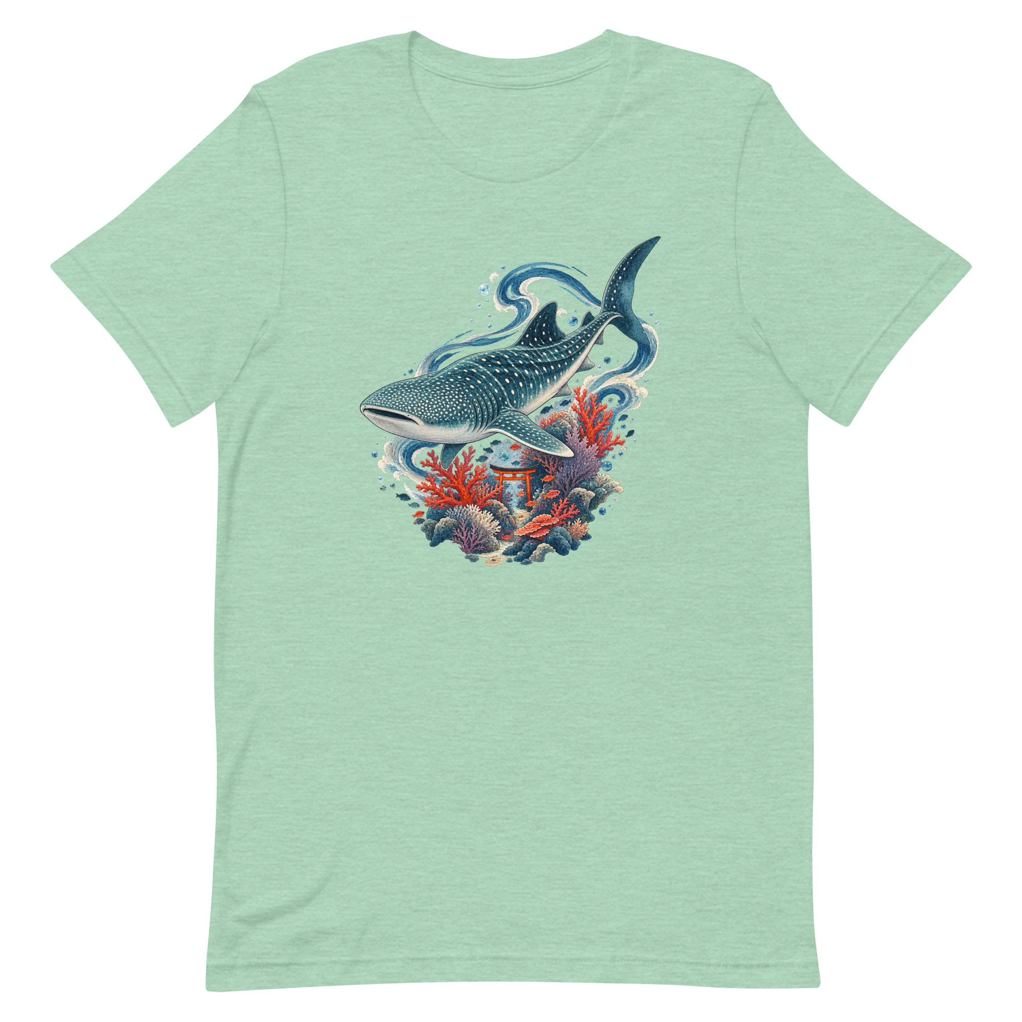 Whale Shark Torii Coral Garden Japanese Art, Japanese Art Tee, Mythology Gift - Image 34