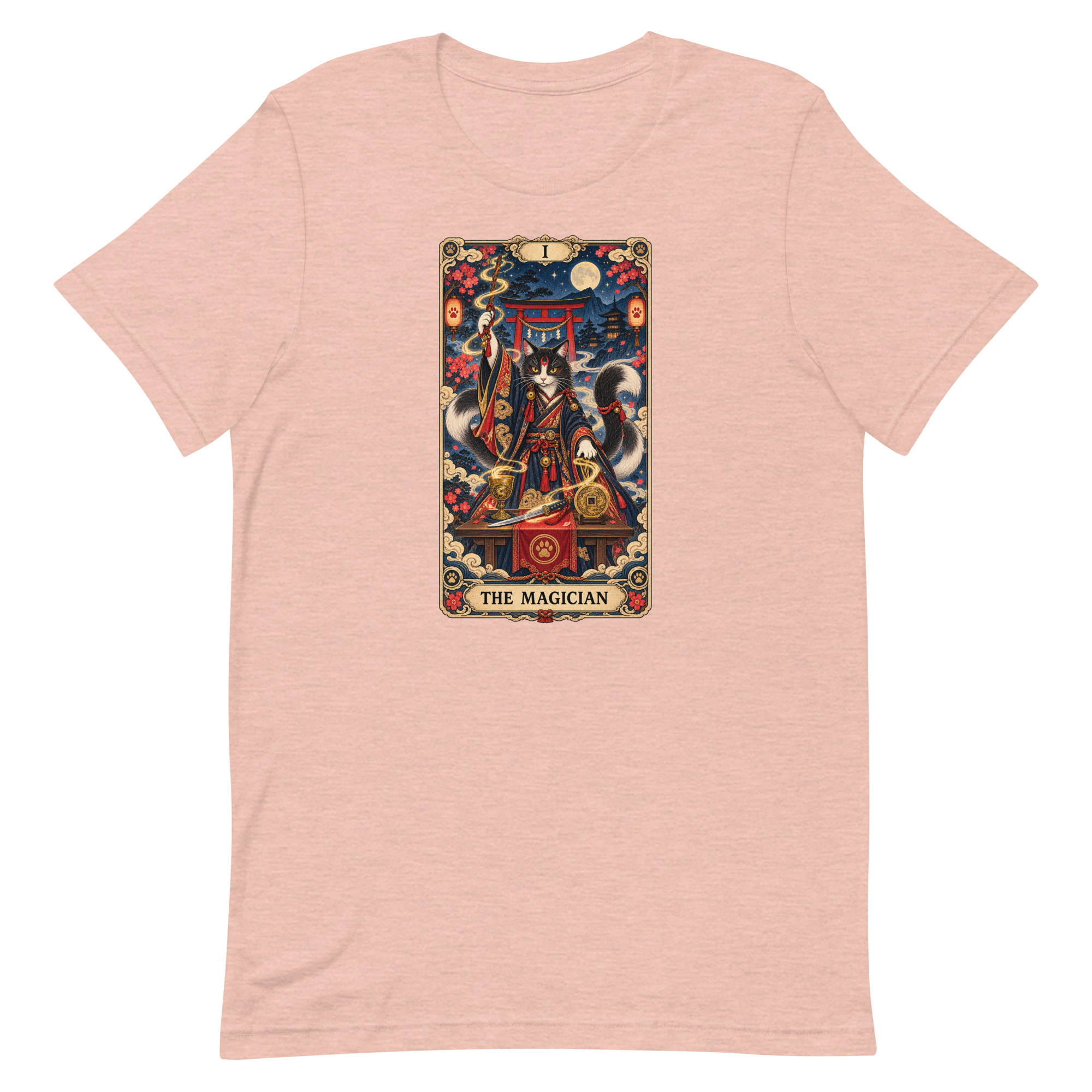 The Magician Bakeneko Cat Tarot Japanese Yokai Art, Japanese Art Tee, Mythology Gift - Image 33