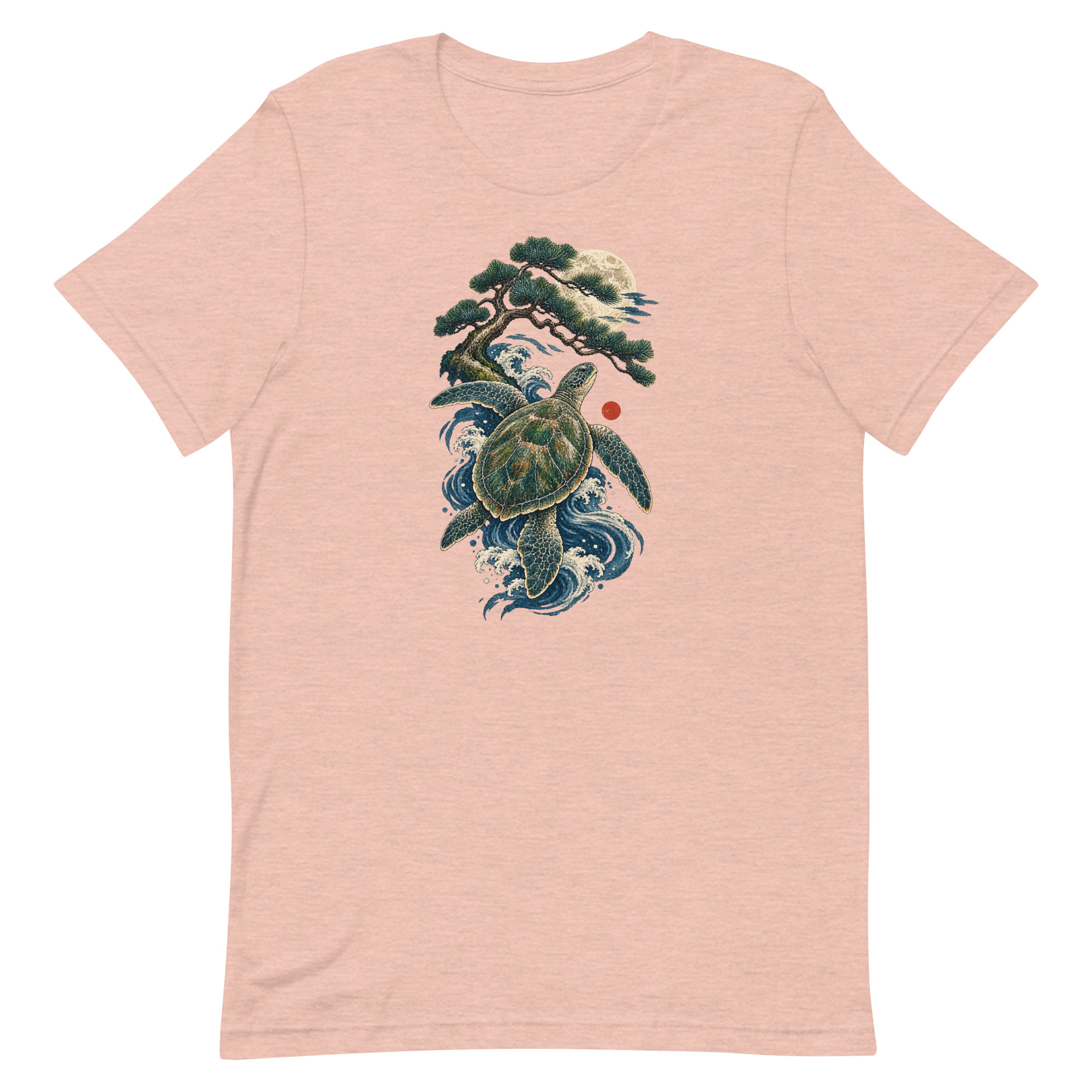 Ancient Sea Turtle Pine Moon Japanese Art, Japanese Art Tee, Mythology Gift - Image 33