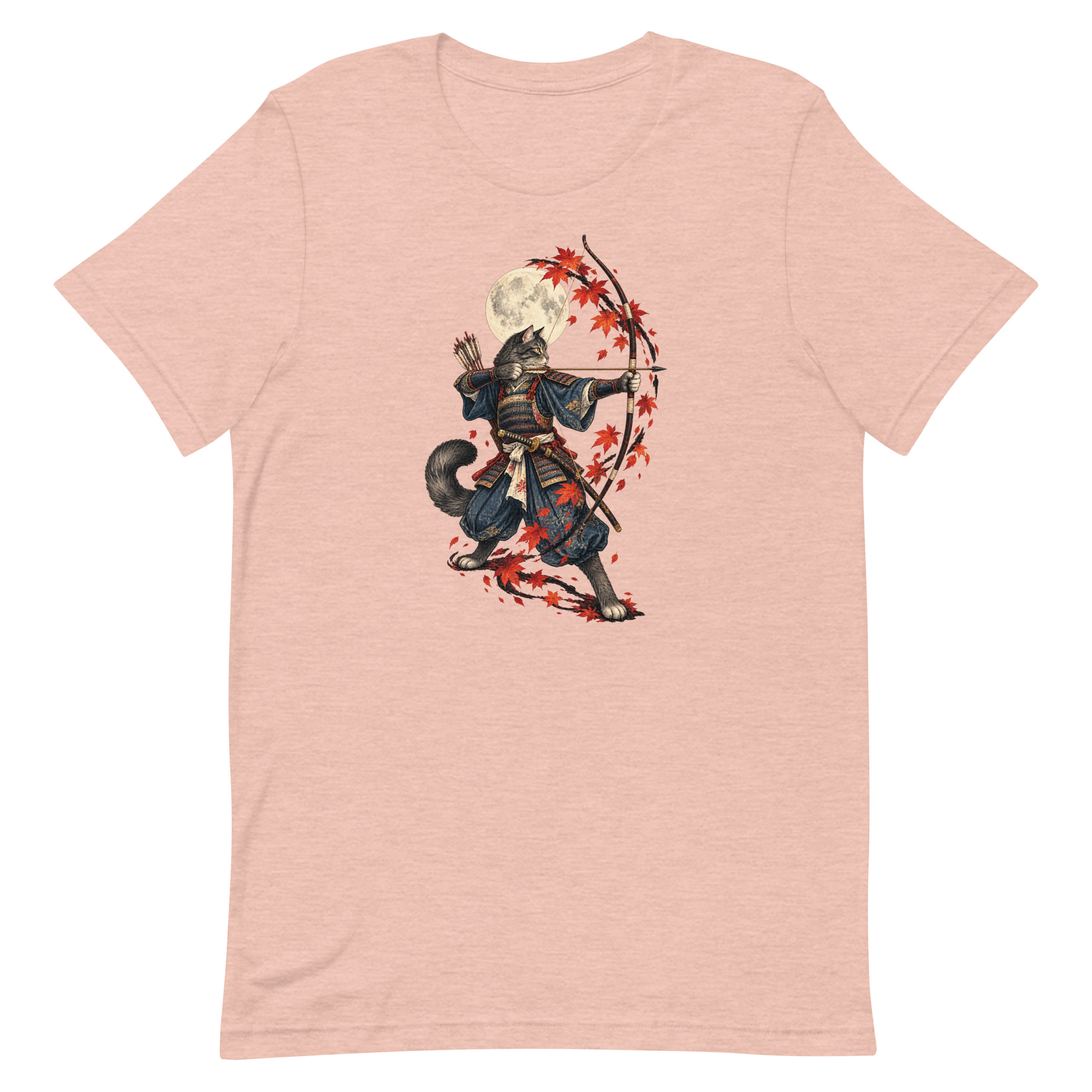 Samurai Cat Archer Maple Moon Japanese Art, Japanese Art Tee, Mythology Gift - Image 35