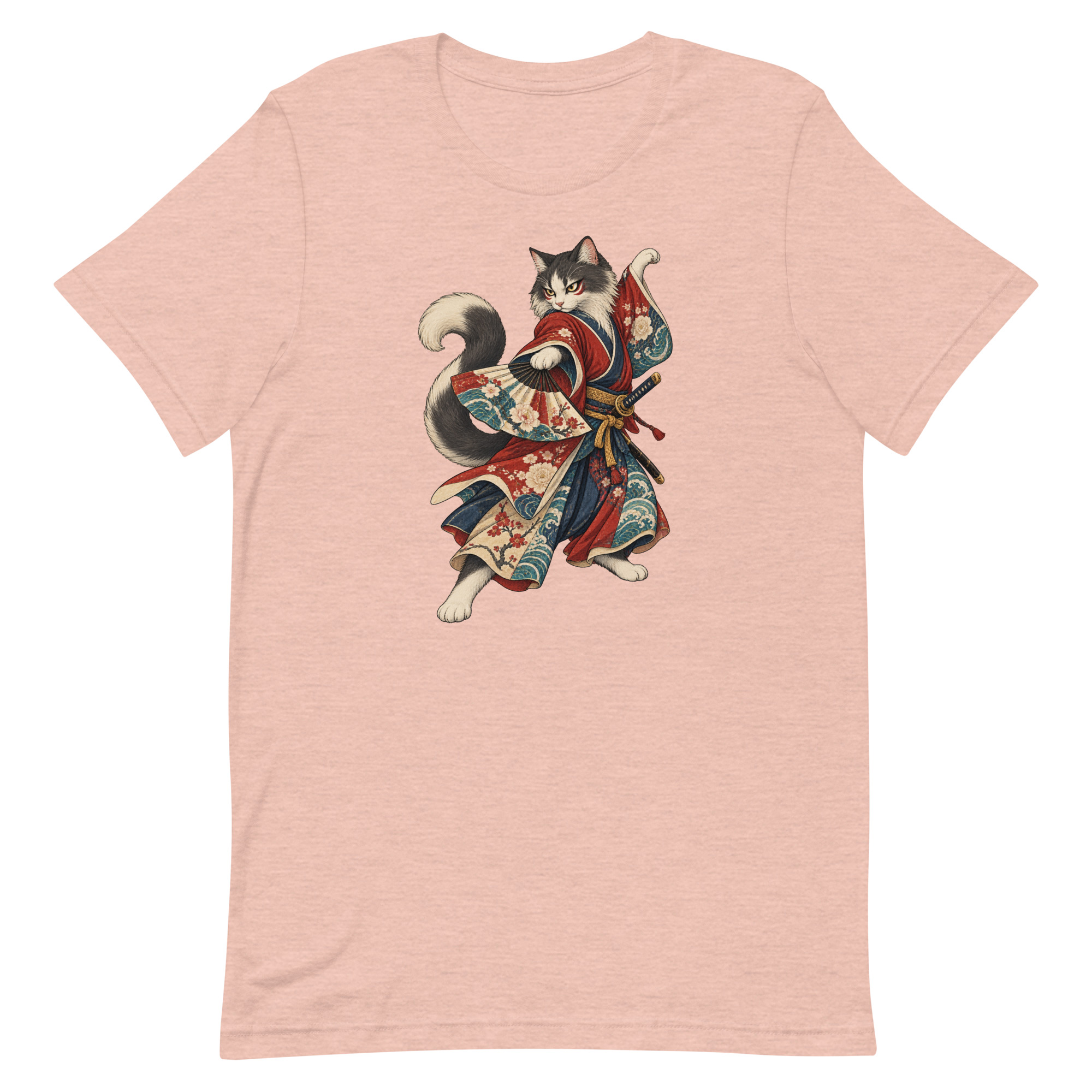 Samurai Cat Kabuki Fan Japanese Warrior Art, Japanese Art Tee, Mythology Gift - Image 35