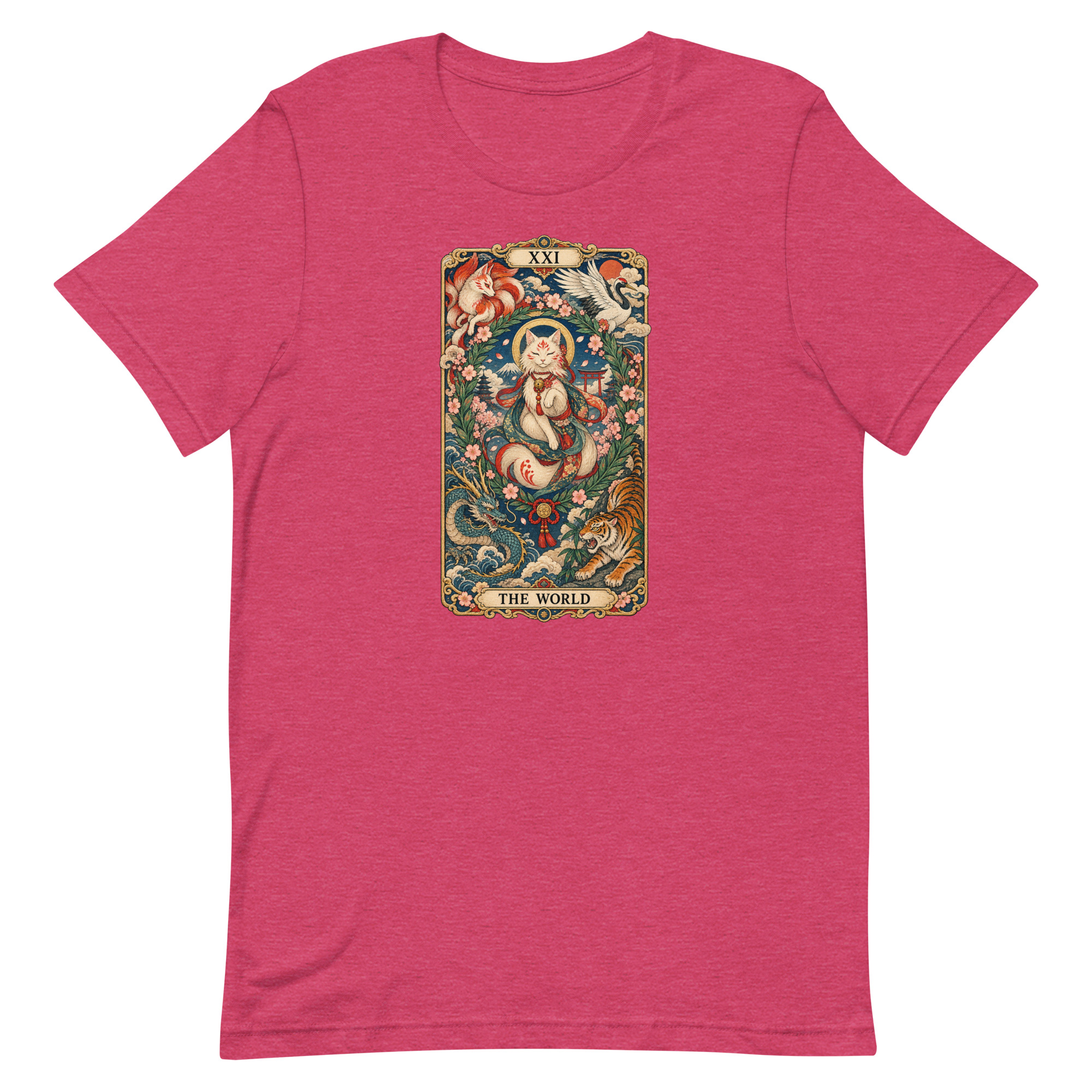 The World Shrine Cat Tarot Japanese Art T-Shirt - Image 34