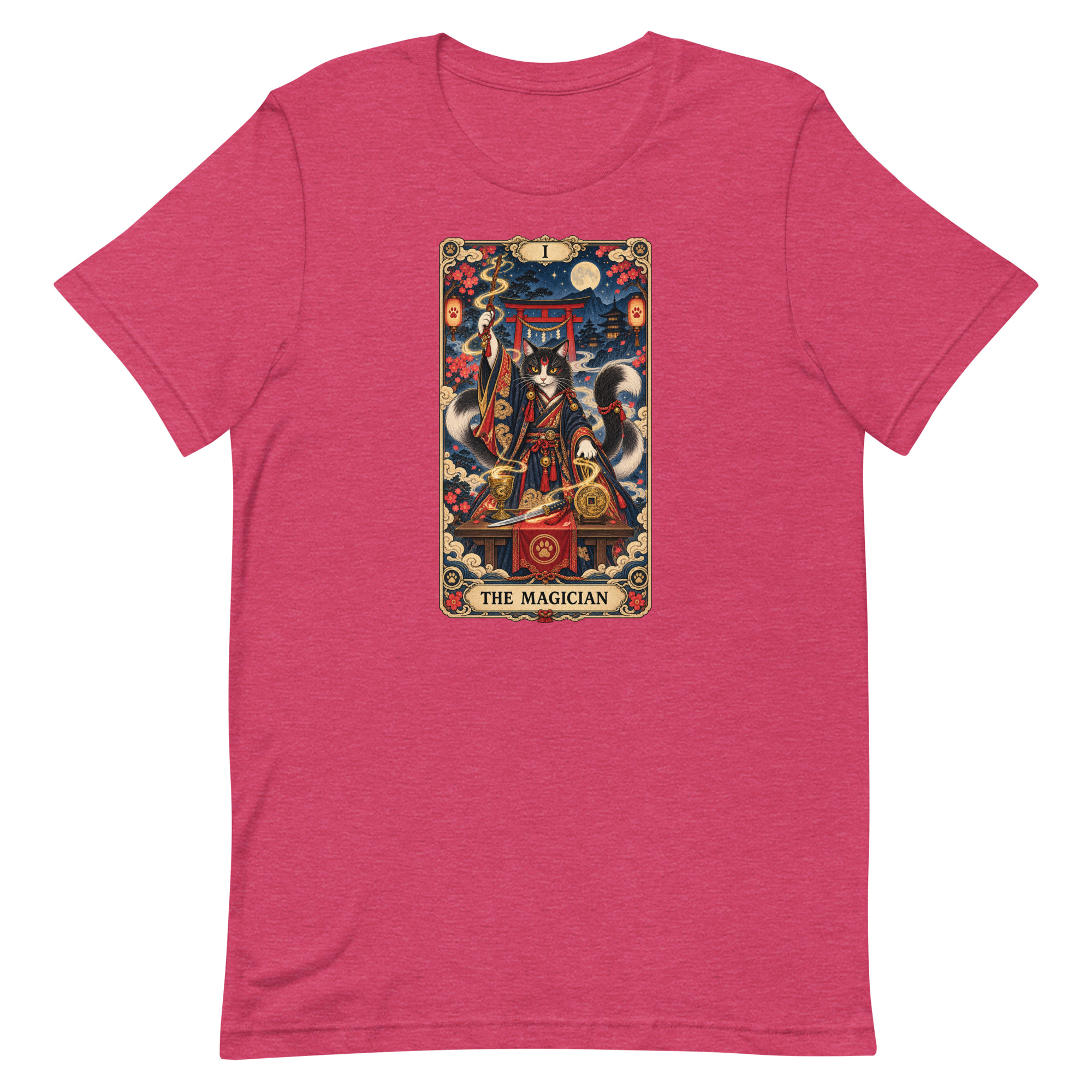 The Magician Bakeneko Cat Tarot Japanese Yokai Art, Japanese Art Tee, Mythology Gift - Image 34