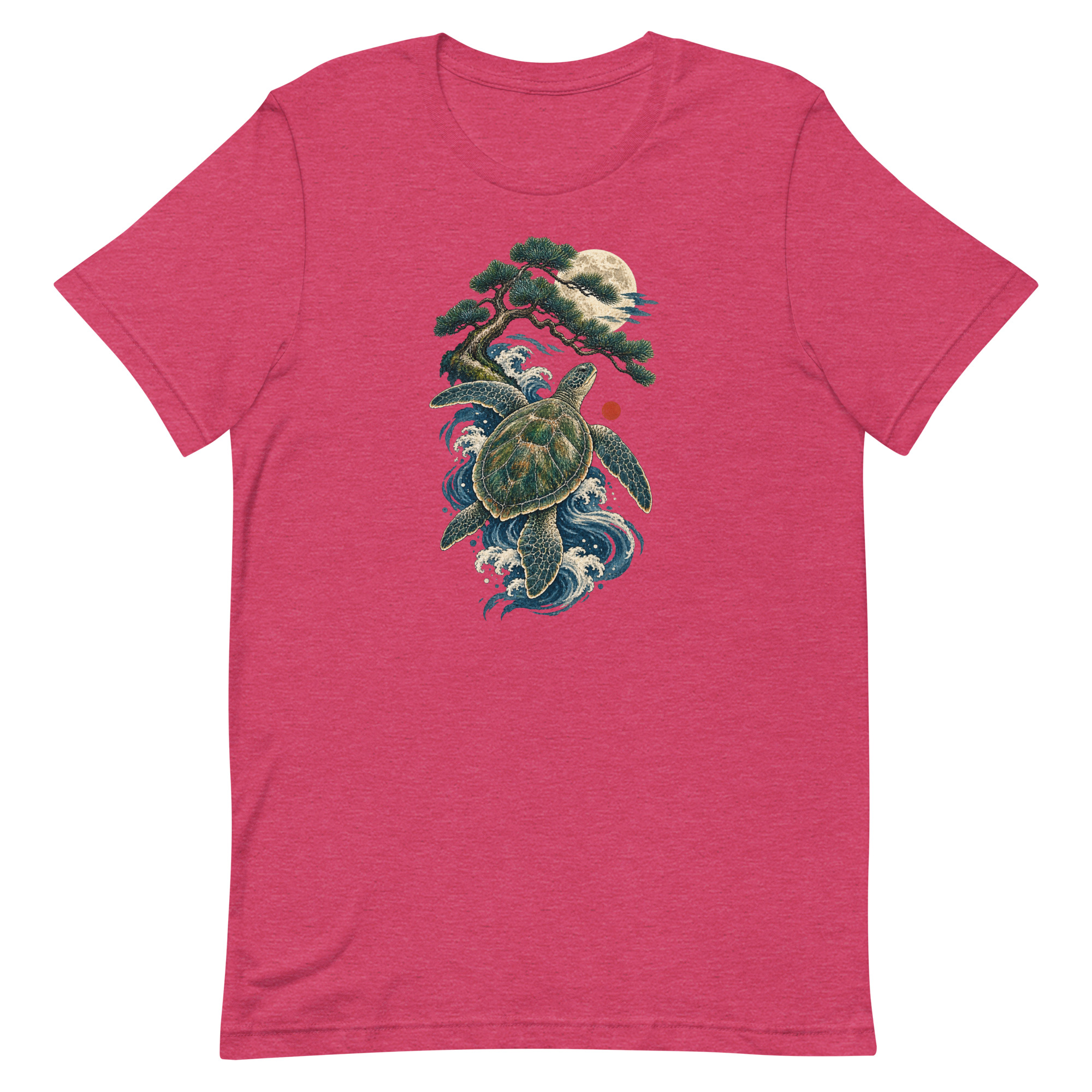 Ancient Sea Turtle Pine Moon Japanese Art, Japanese Art Tee, Mythology Gift - Image 34