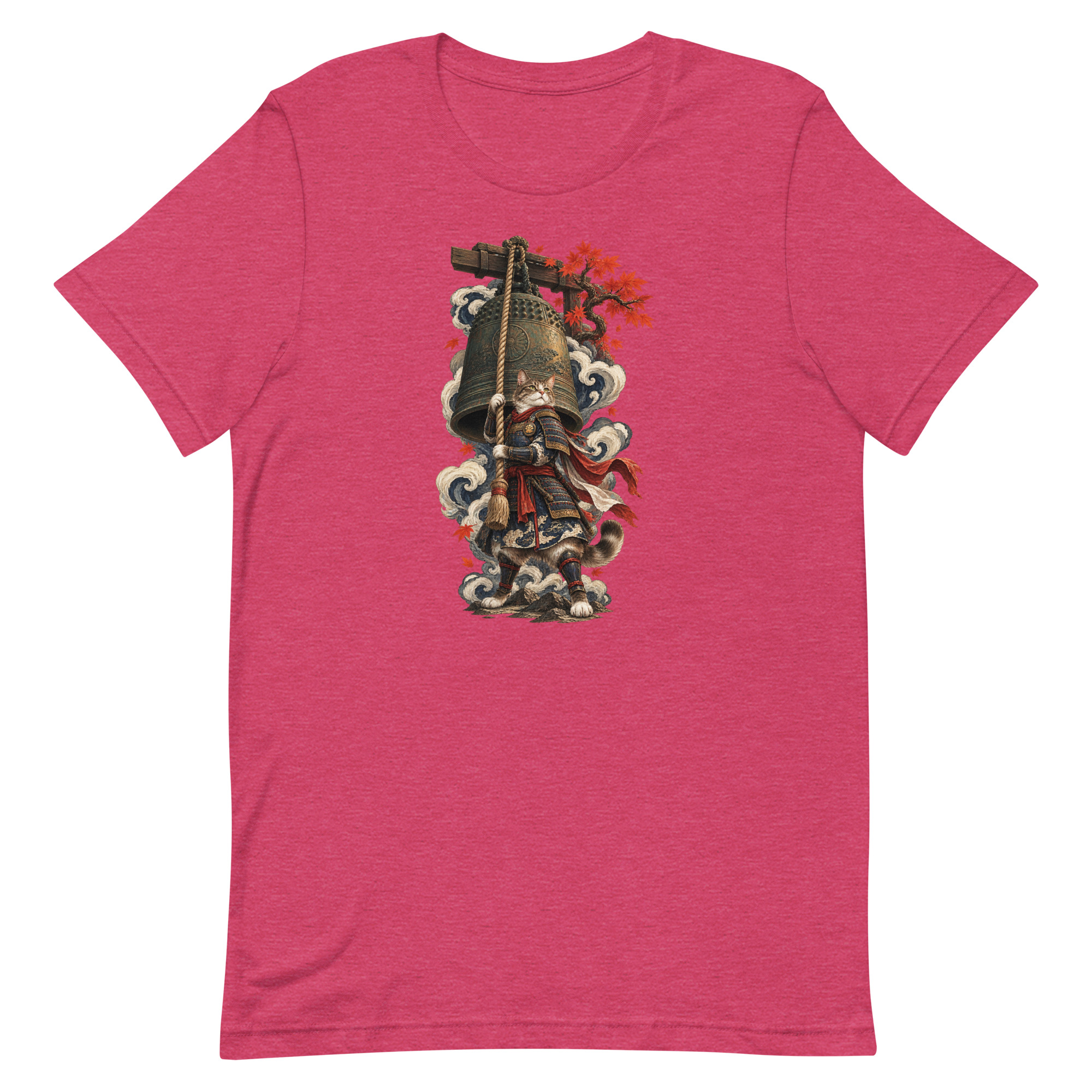 Samurai Cat Temple Bell Guardian Japanese Art, Japanese Art Tee, Mythology Gift - Image 36