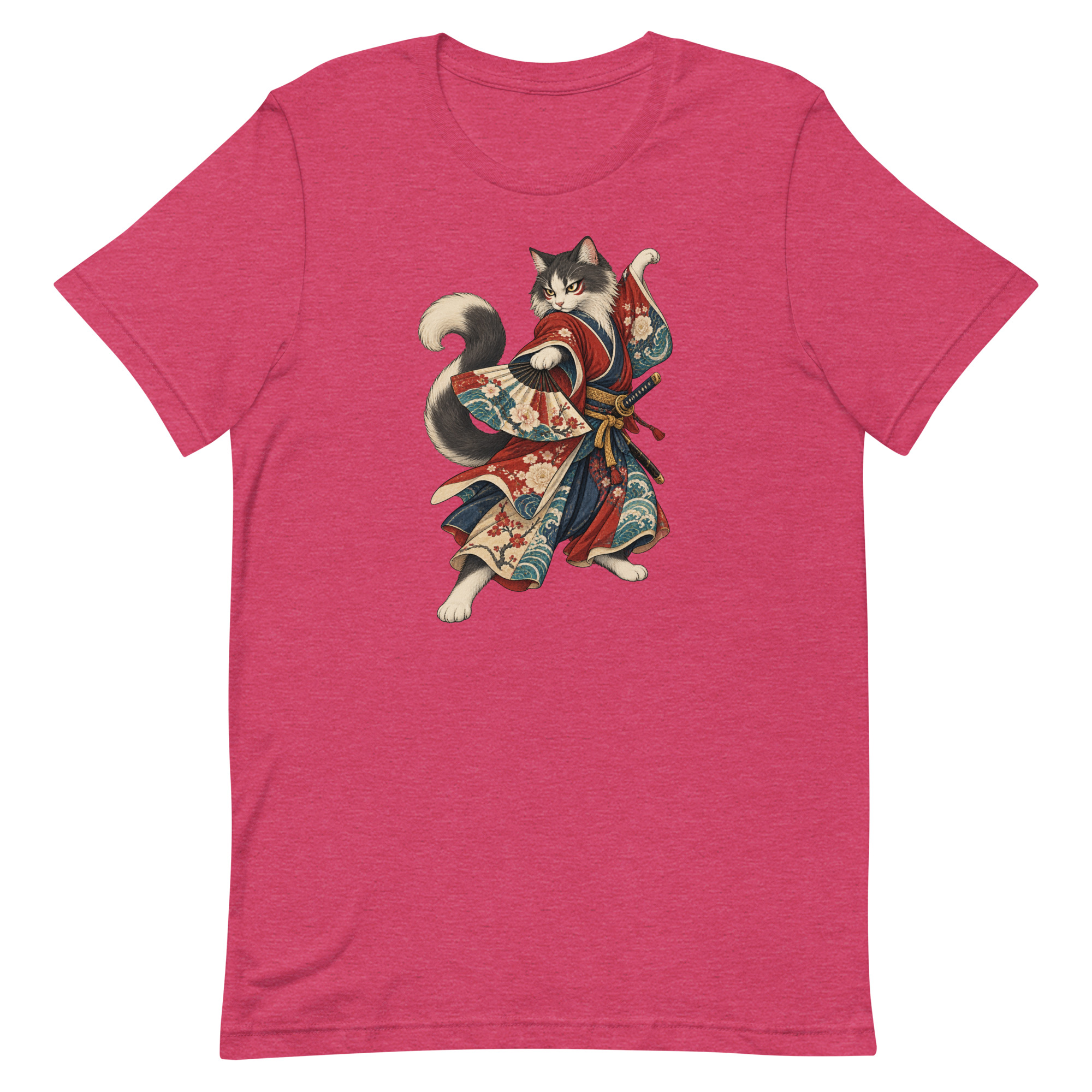 Samurai Cat Kabuki Fan Japanese Warrior Art, Japanese Art Tee, Mythology Gift - Image 36