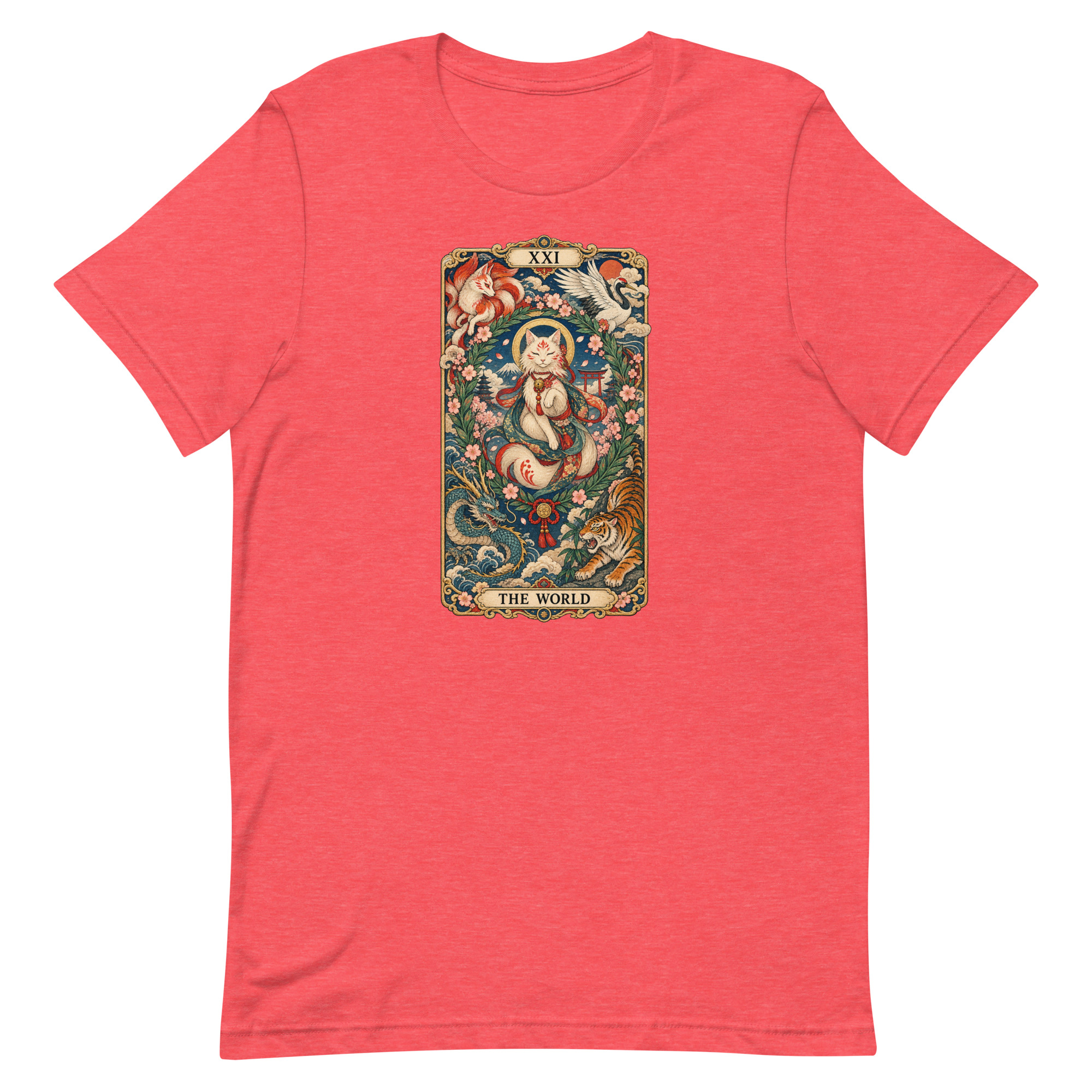 The World Shrine Cat Tarot Japanese Art T-Shirt - Image 69