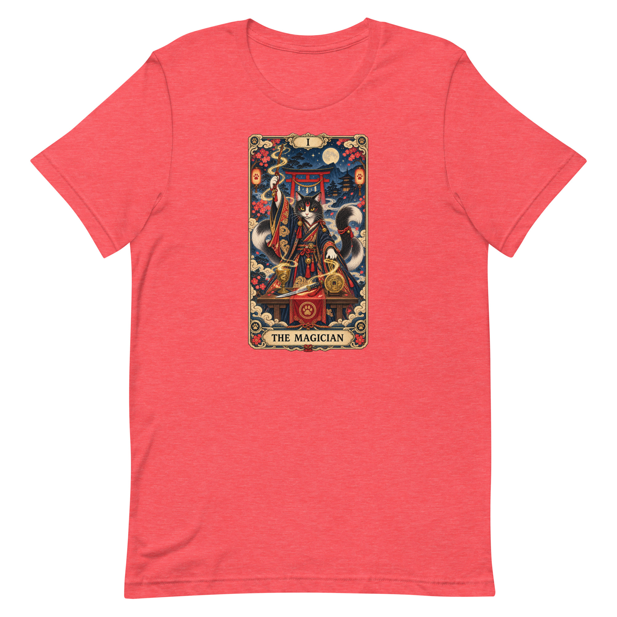 The Magician Bakeneko Cat Tarot Japanese Yokai Art, Japanese Art Tee, Mythology Gift - Image 69
