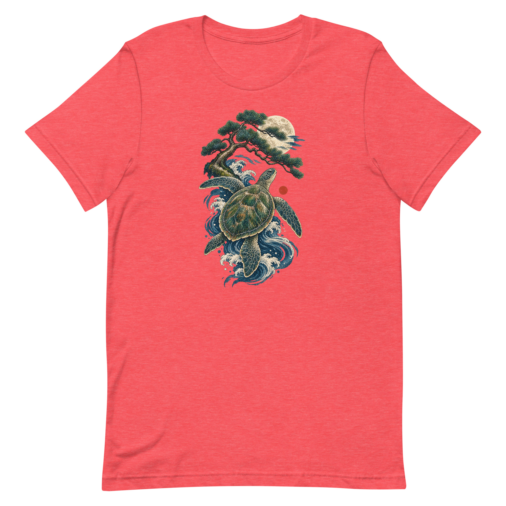 Ancient Sea Turtle Pine Moon Japanese Art, Japanese Art Tee, Mythology Gift - Image 69