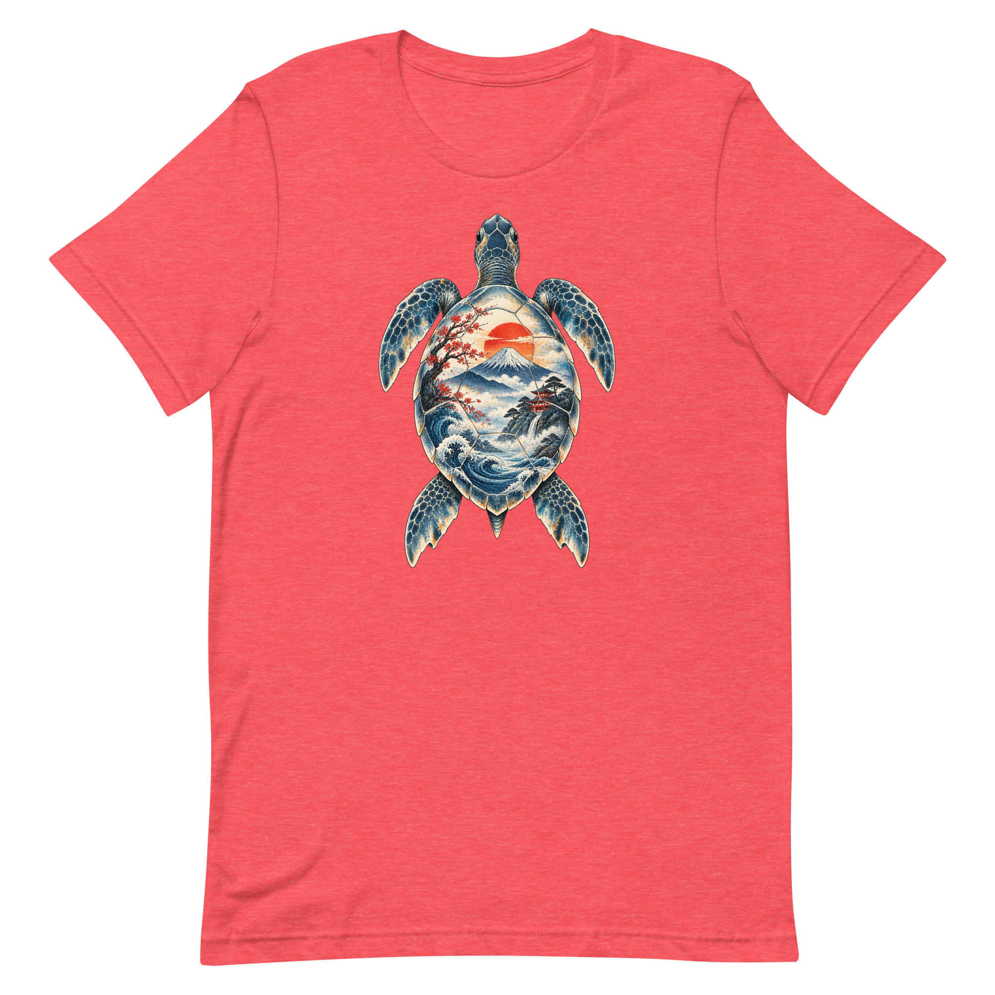 Sea Turtle Mount Fuji Sunrise Japanese Art, Japanese Art Tee, Mythology Gift - Image 71