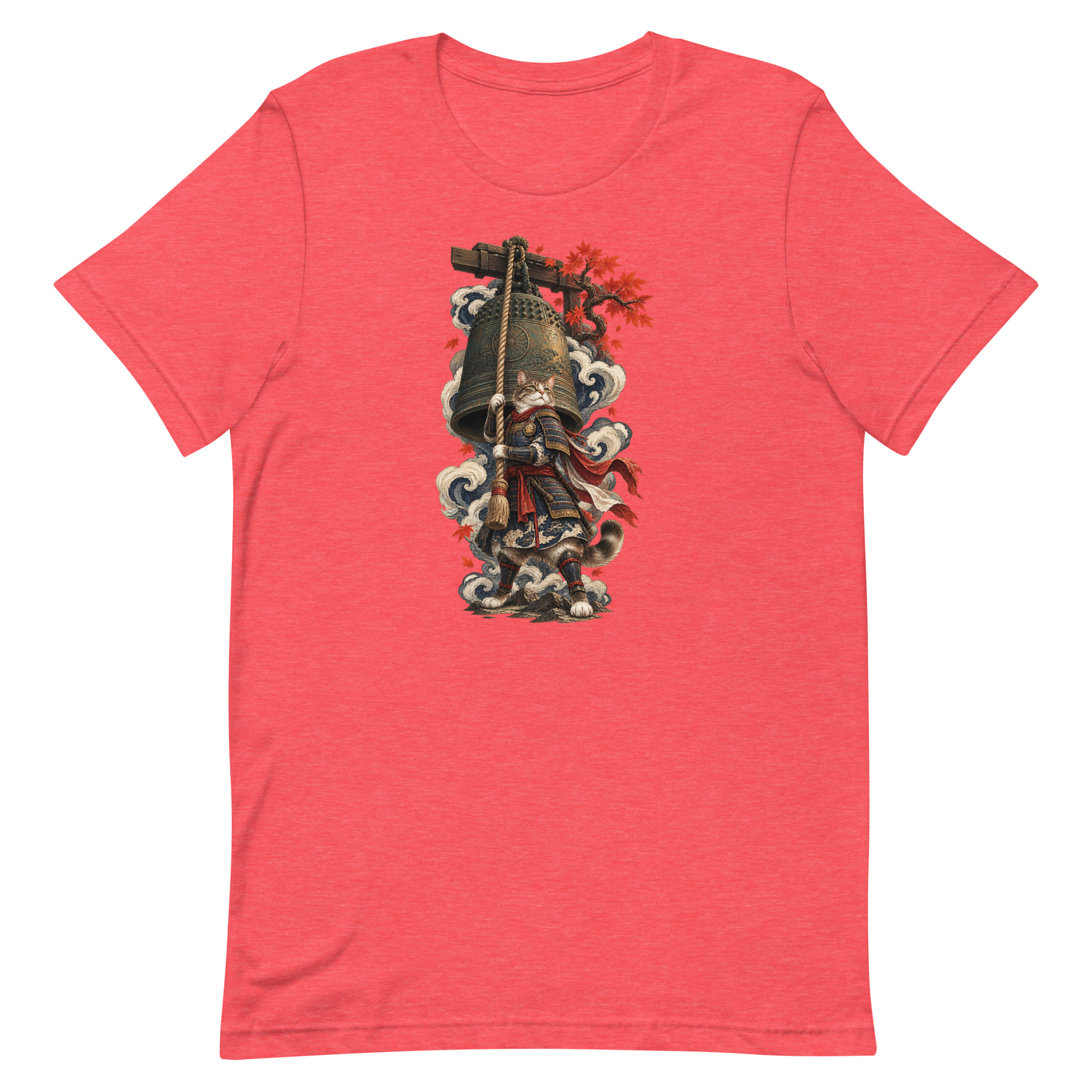 Samurai Cat Temple Bell Guardian Japanese Art, Japanese Art Tee, Mythology Gift - Image 71
