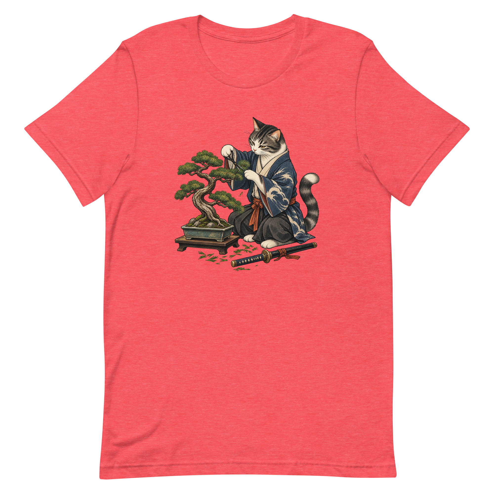 Samurai Cat Bonsai Dojo Japanese Art, Japanese Art Tee, Mythology Gift - Image 71