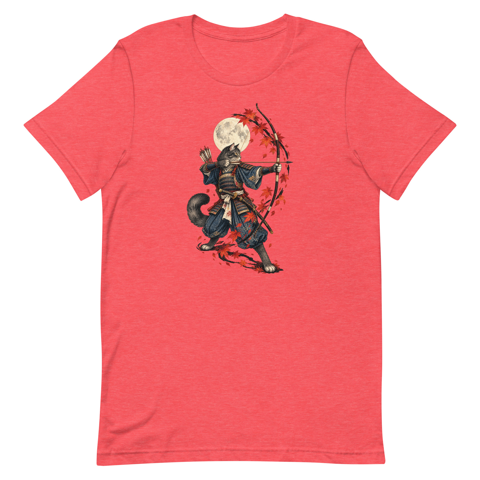 Samurai Cat Archer Maple Moon Japanese Art, Japanese Art Tee, Mythology Gift - Image 71