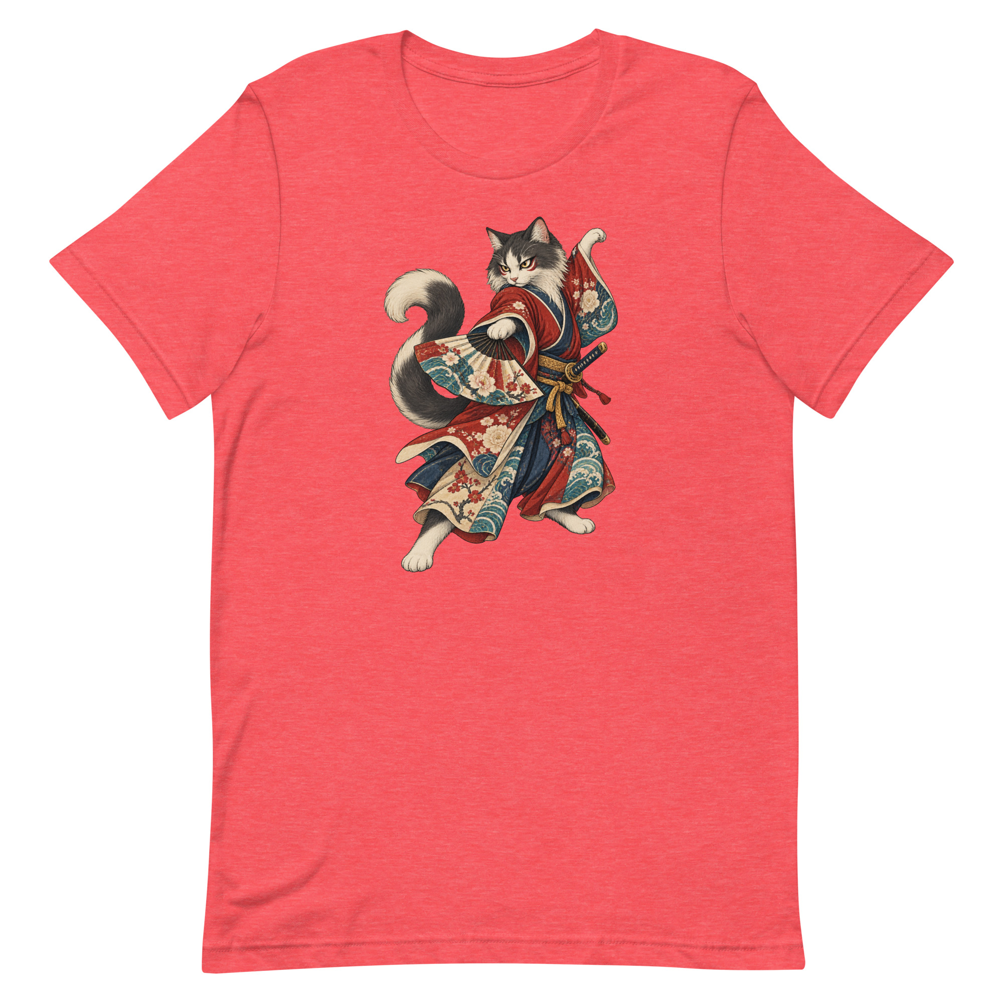 Samurai Cat Kabuki Fan Japanese Warrior Art, Japanese Art Tee, Mythology Gift - Image 71