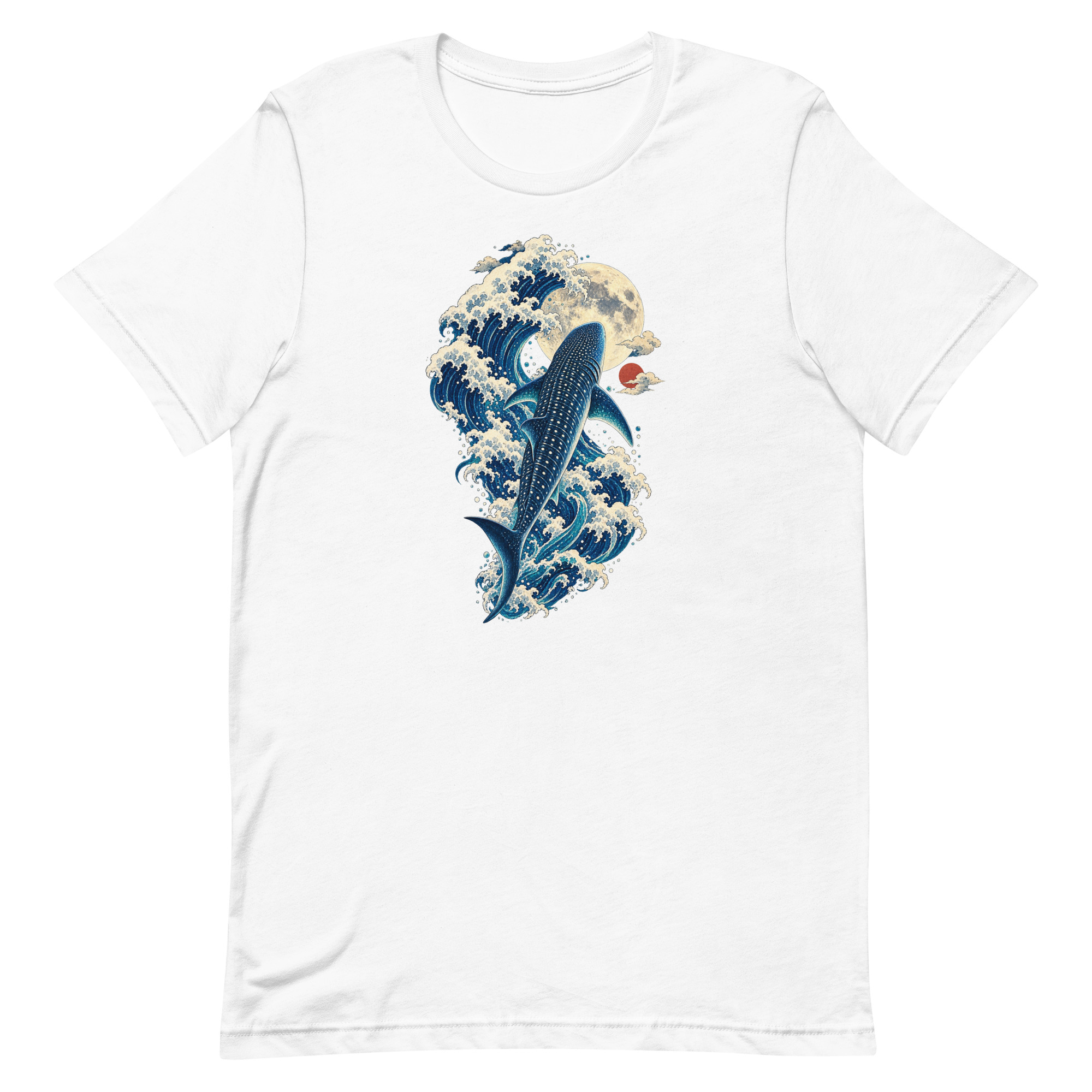 Whale Shark Great Wave Moon Japanese Art, Japanese Art Tee, Mythology Gift - Image 35