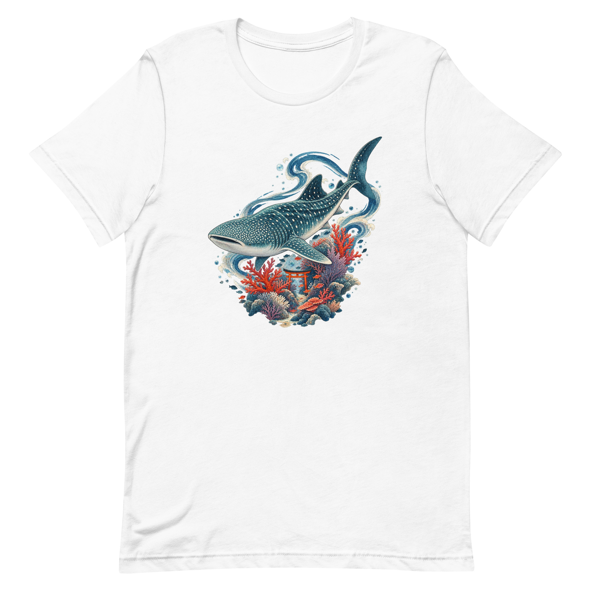 Whale Shark Torii Coral Garden Japanese Art, Japanese Art Tee, Mythology Gift - Image 37