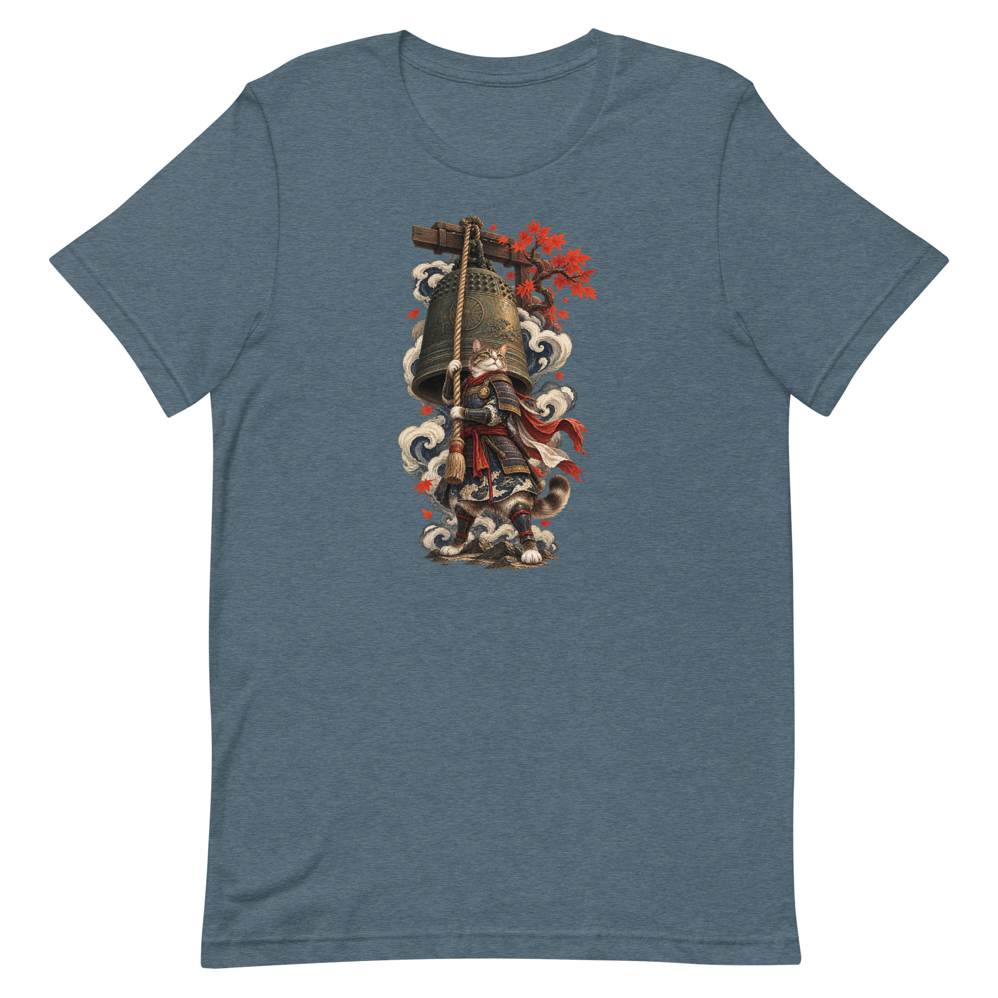 Samurai Cat Temple Bell Guardian Japanese Art, Japanese Art Tee, Mythology Gift - Image 38