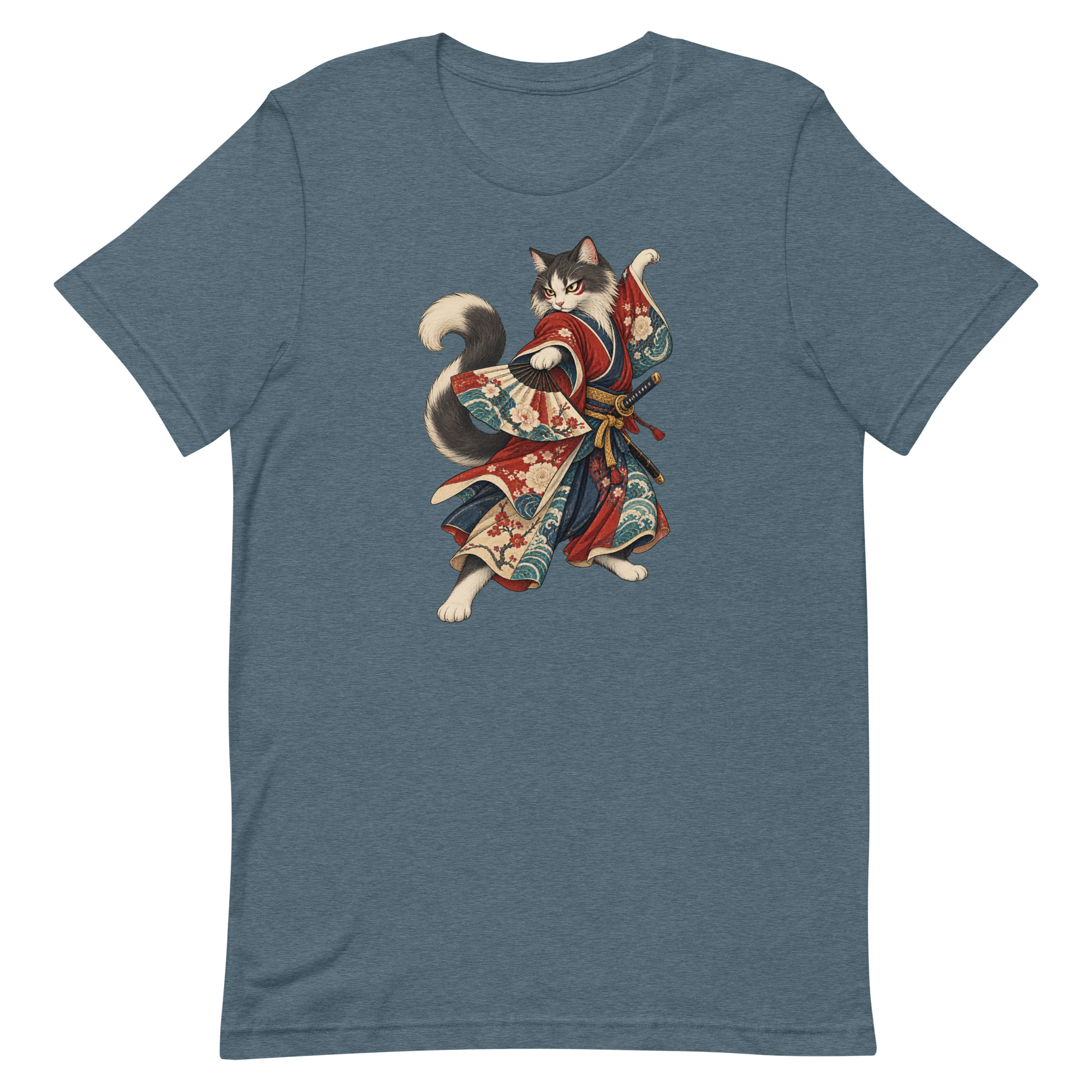Samurai Cat Kabuki Fan Japanese Warrior Art, Japanese Art Tee, Mythology Gift - Image 38