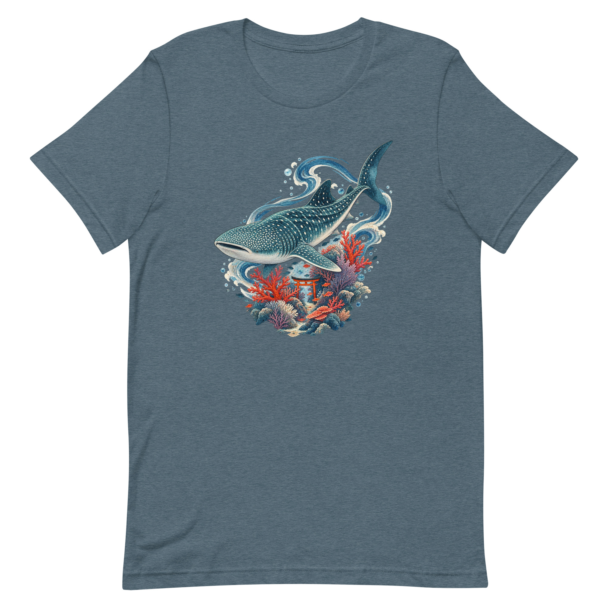 Whale Shark Torii Coral Garden Japanese Art, Japanese Art Tee, Mythology Gift - Image 38