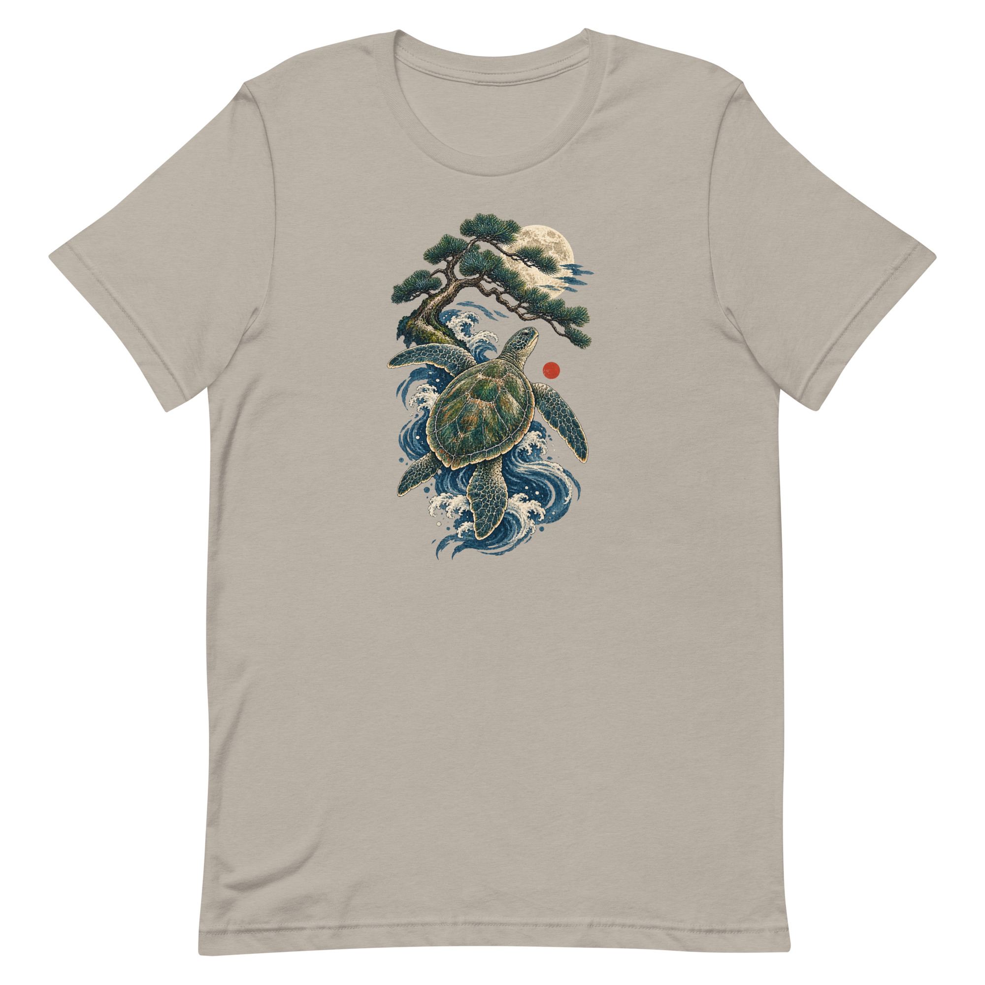 Ancient Sea Turtle Pine Moon Japanese Art, Japanese Art Tee, Mythology Gift - Image 37