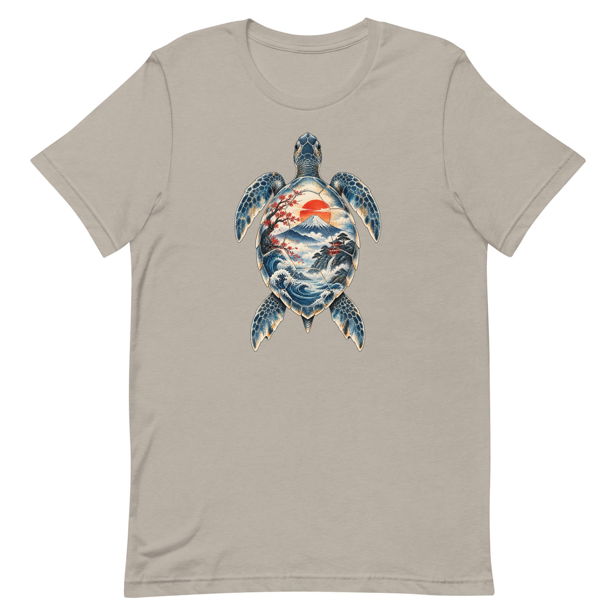 Sea Turtle Mount Fuji Sunrise Japanese Art, Japanese Art Tee, Mythology Gift - Image 39