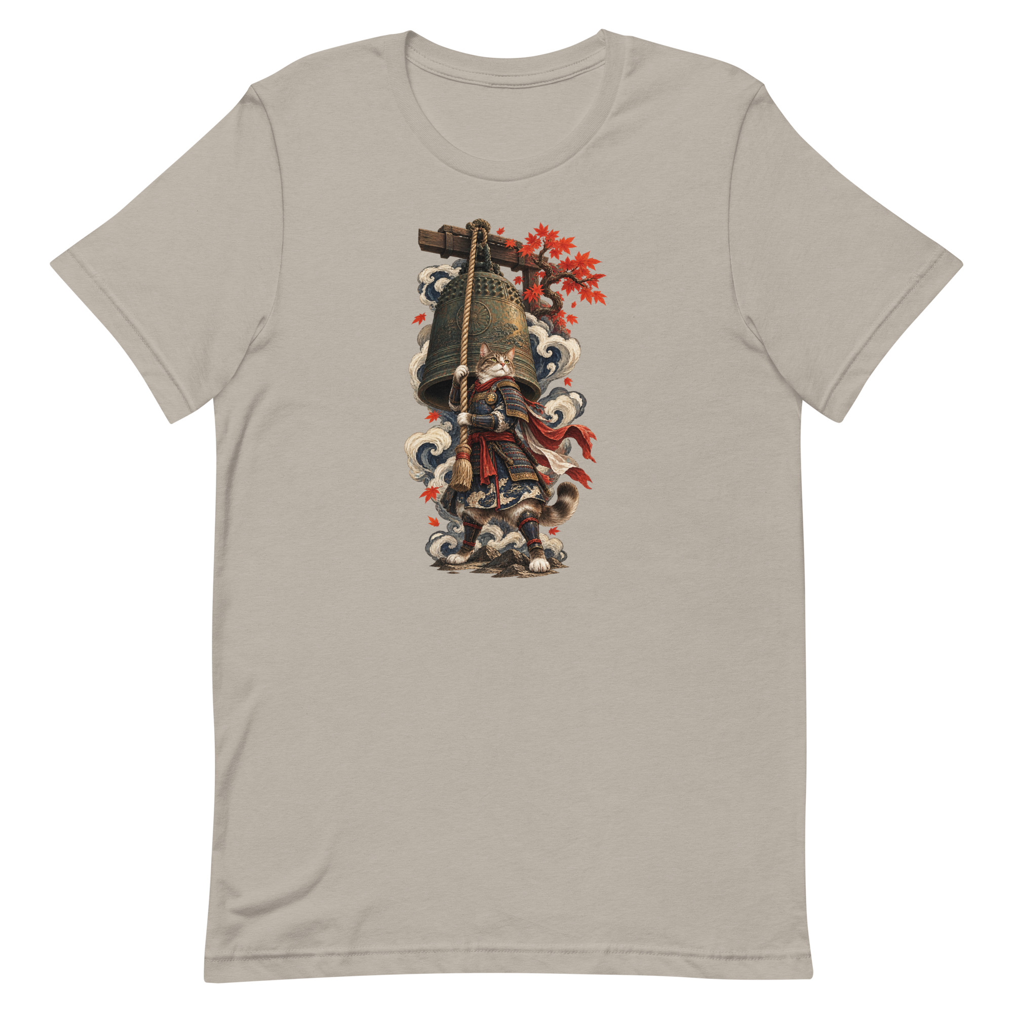 Samurai Cat Temple Bell Guardian Japanese Art, Japanese Art Tee, Mythology Gift - Image 39