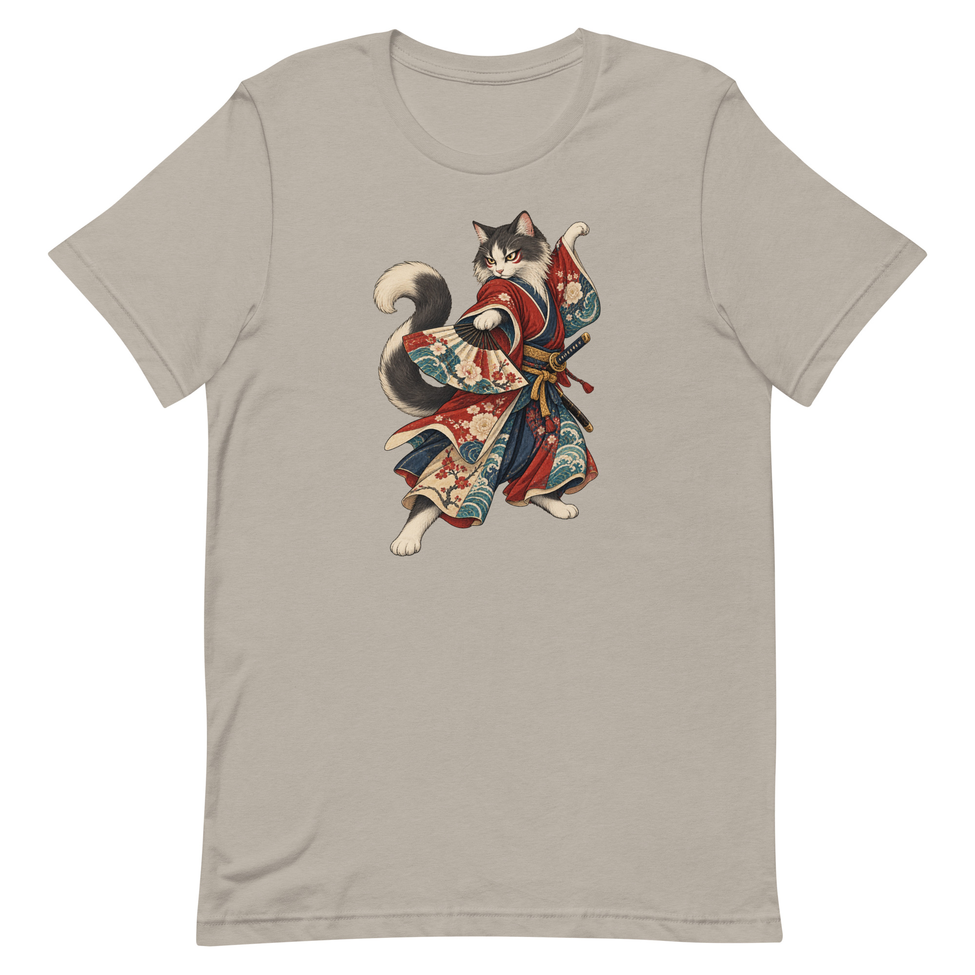 Samurai Cat Kabuki Fan Japanese Warrior Art, Japanese Art Tee, Mythology Gift - Image 39