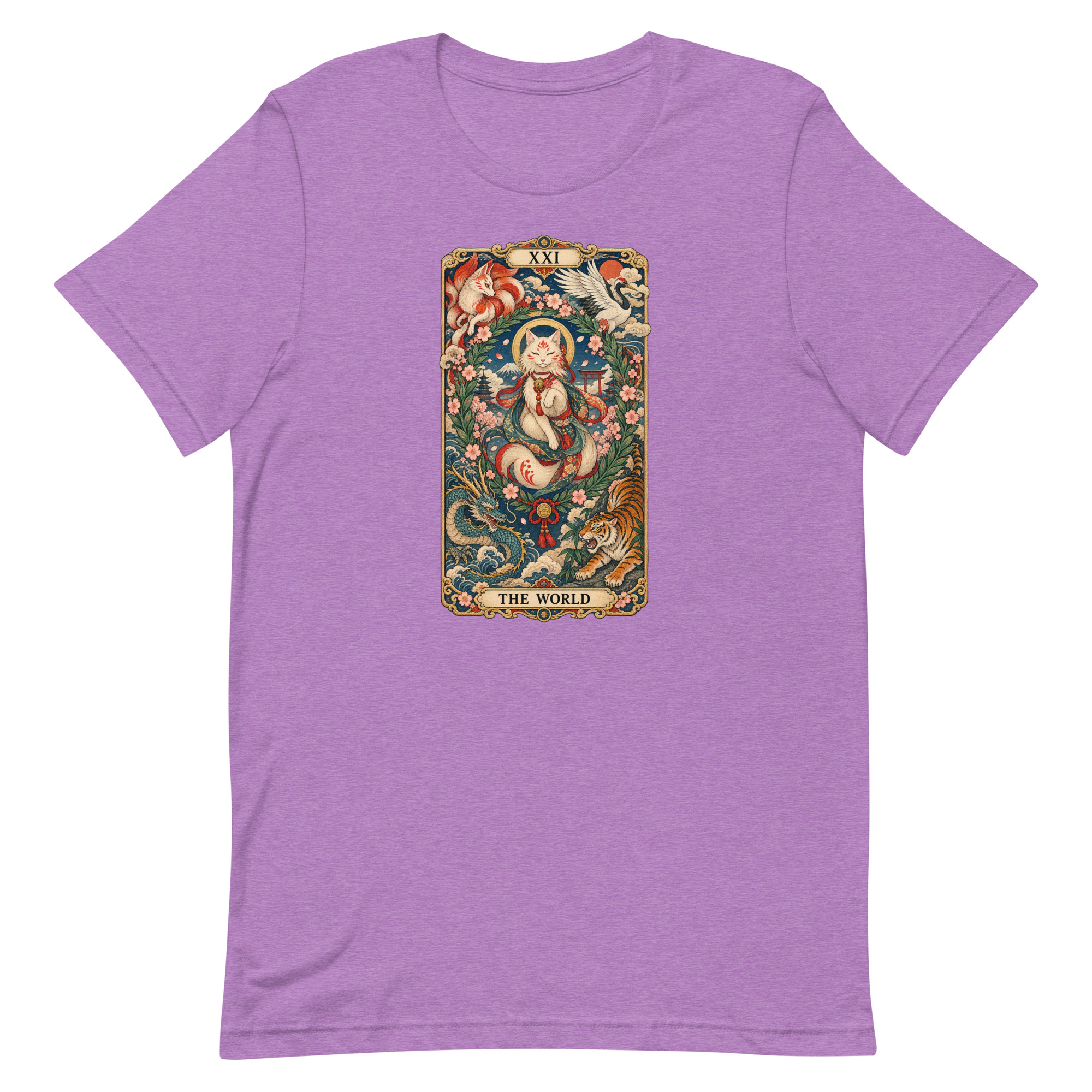 The World Shrine Cat Tarot Japanese Art T-Shirt - Image 76